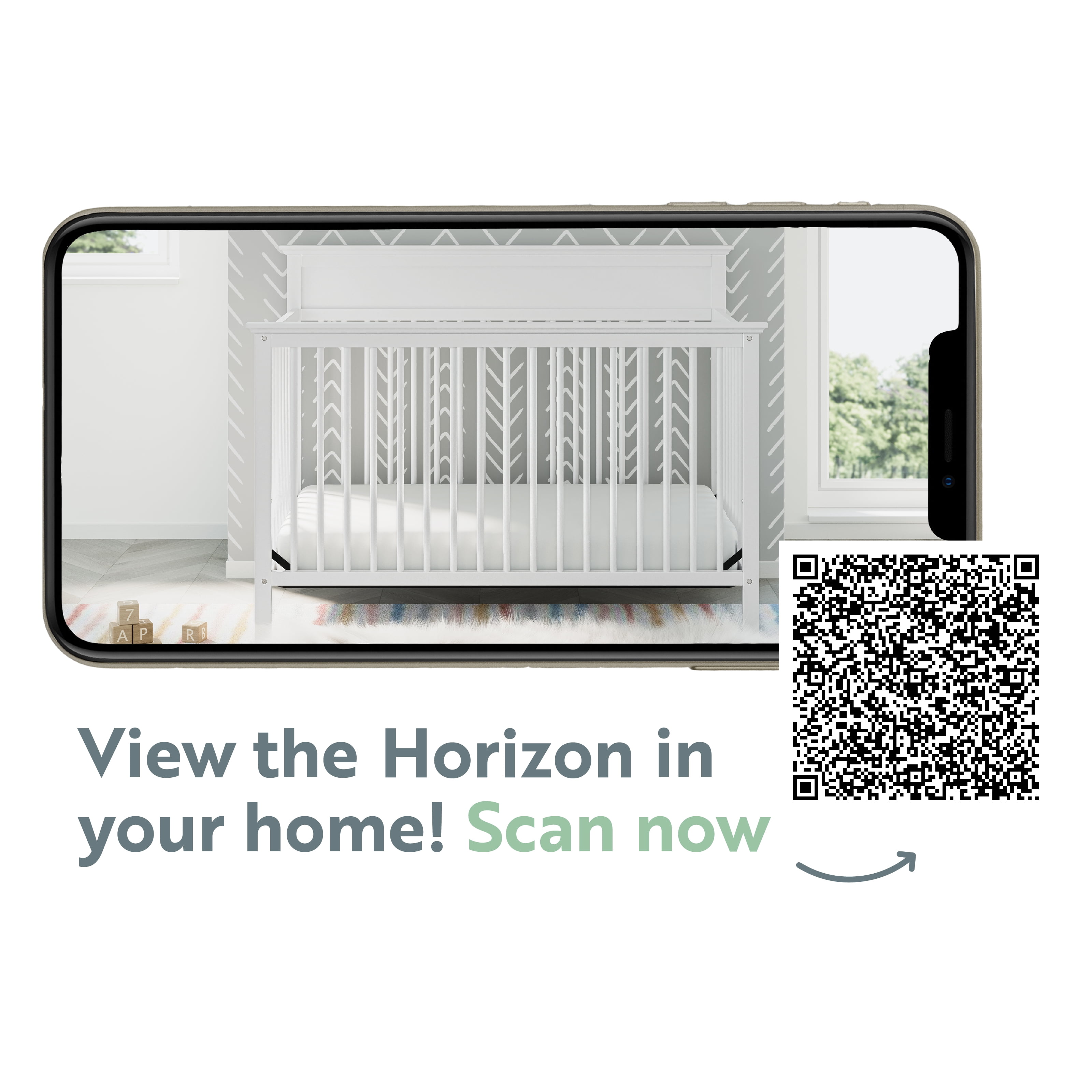 Storkcraft Horizon 5-in-1 Convertible Baby Crib, White - Image 5