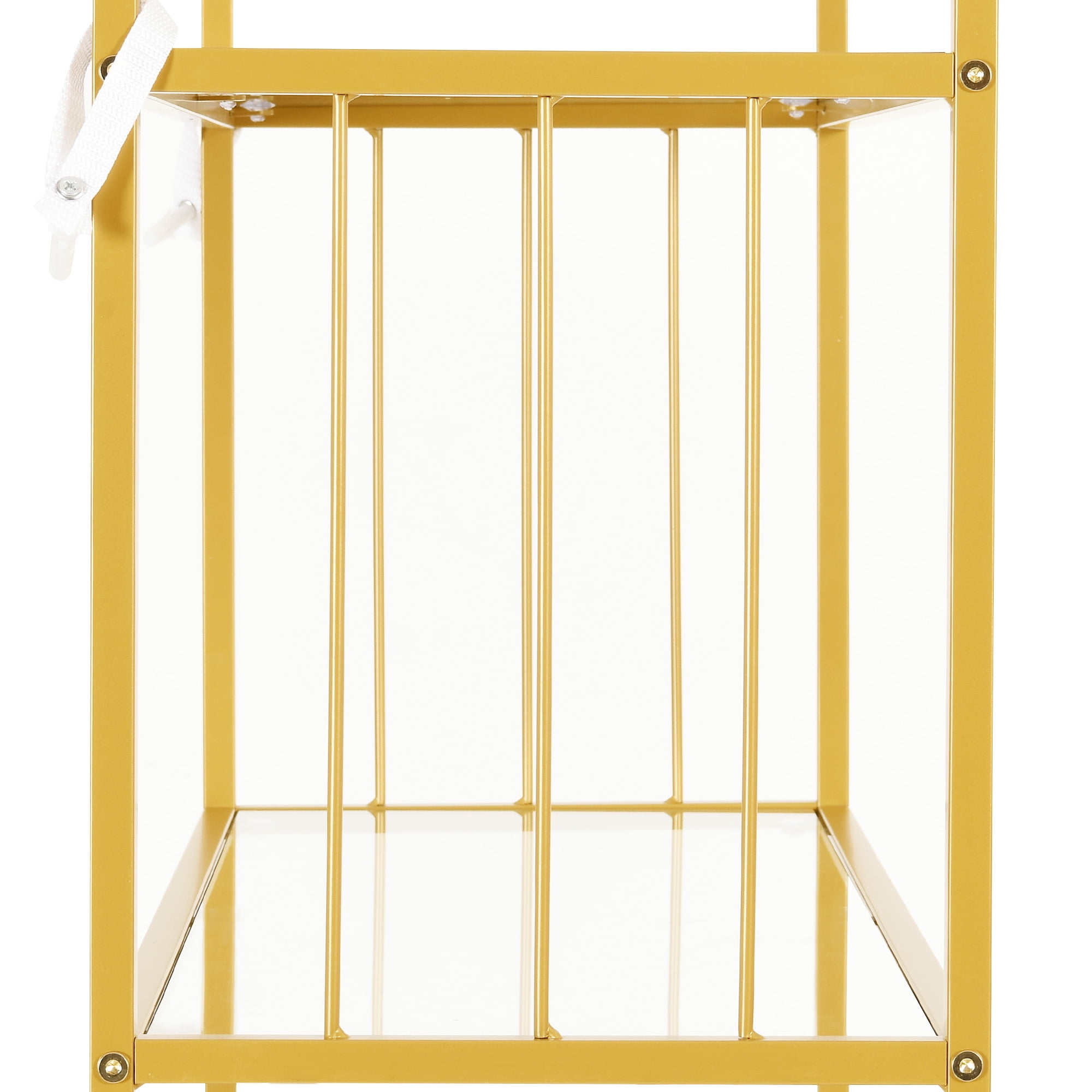 Uforic 6-Tier Gold Bookshelf, Modern Free Standing Storage Shelf with Metal Frame, Display Shelving Unit for Living Room, Acrylic and Gold Finish, Gold - Image 7