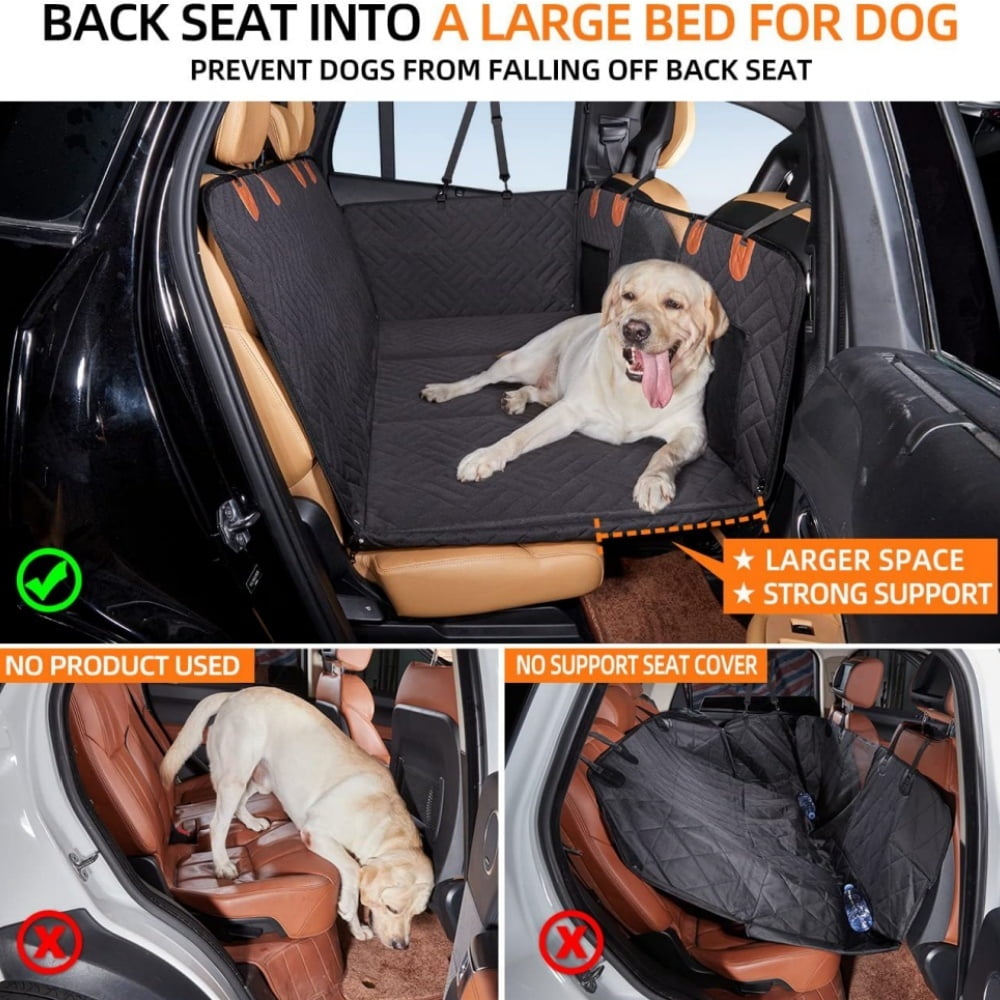 Reyox Dog Car Seat Cover with Hard Bottom, 600D Scratch Proof Nonslip Waterproof Back Seat Extender Holds 400lbs for Car Truck and SUV - Image 7