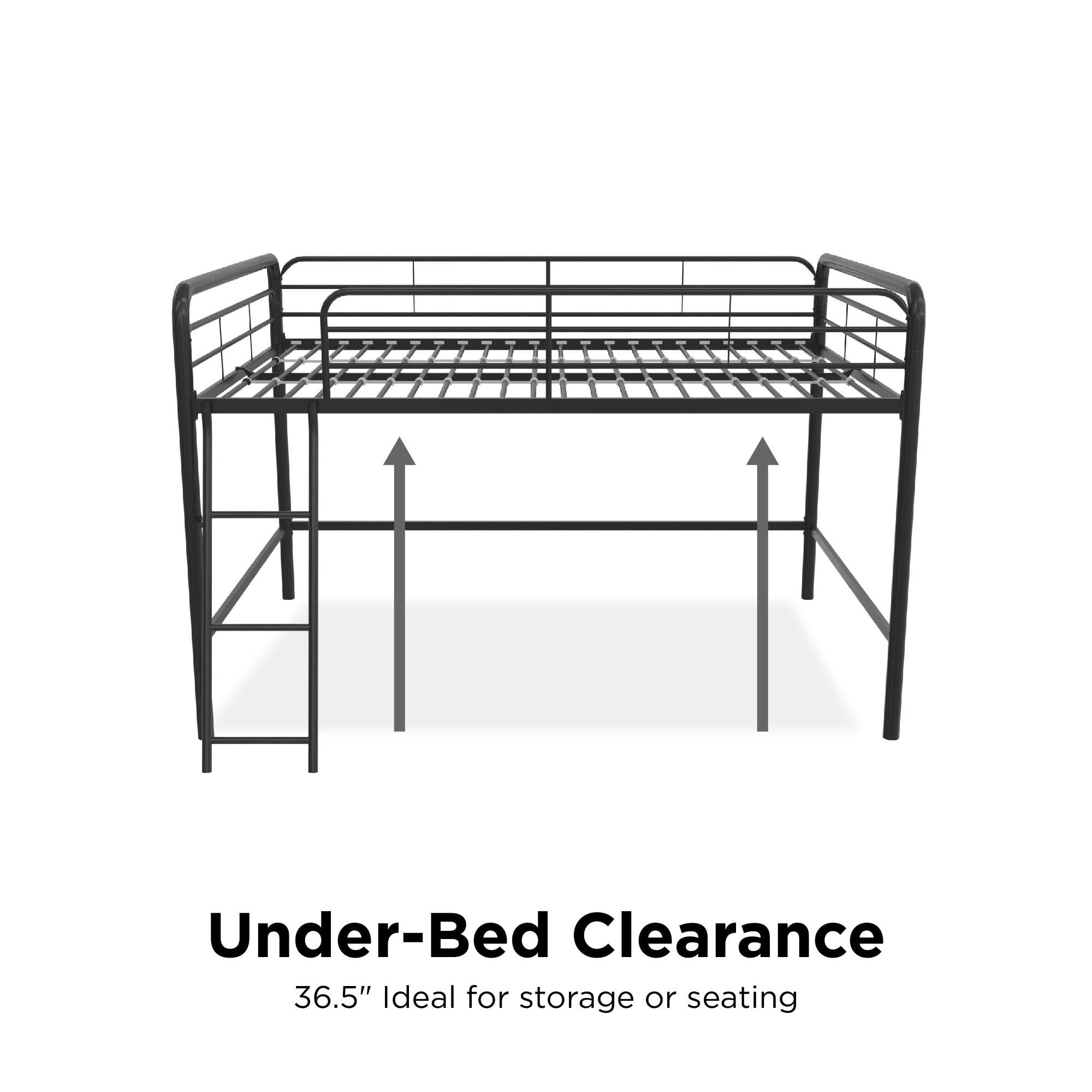 DHP Jett Junior Full Metal Loft Bed, Black - Image 5