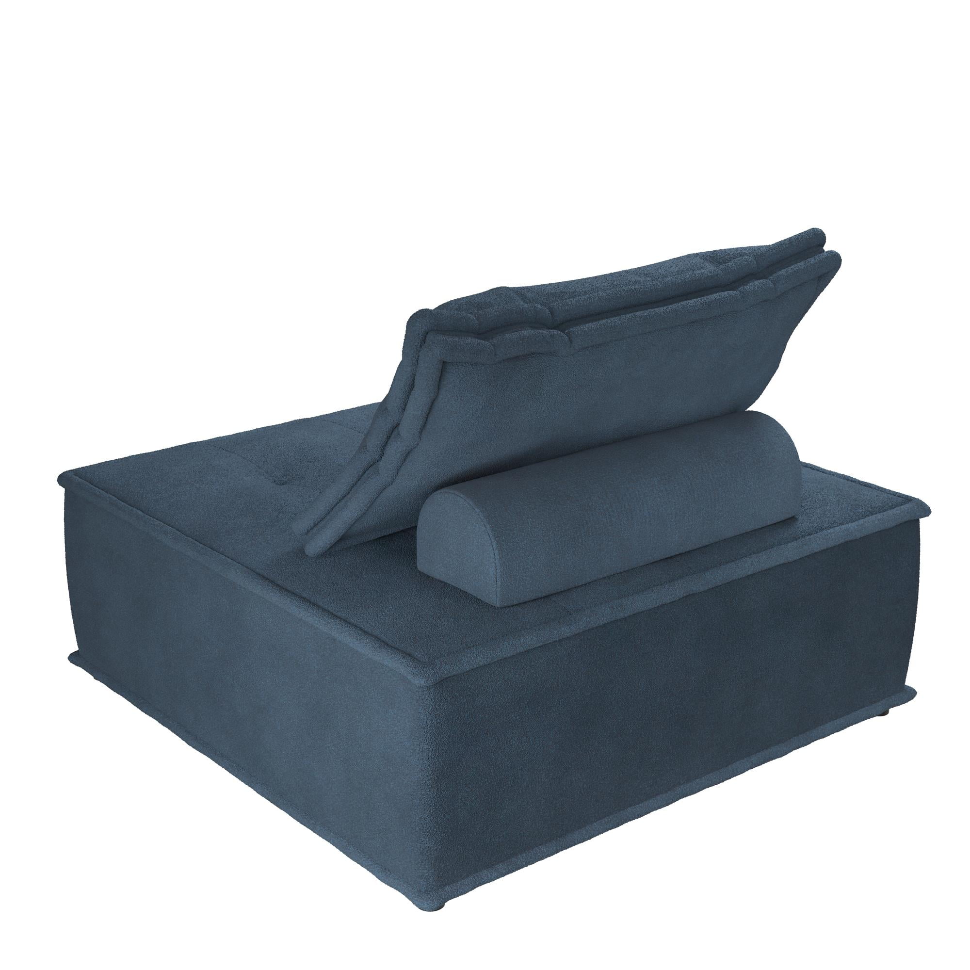DHP Paloma Upholstered Single Sofa Chair, Textured Navy Fabric - Image 6