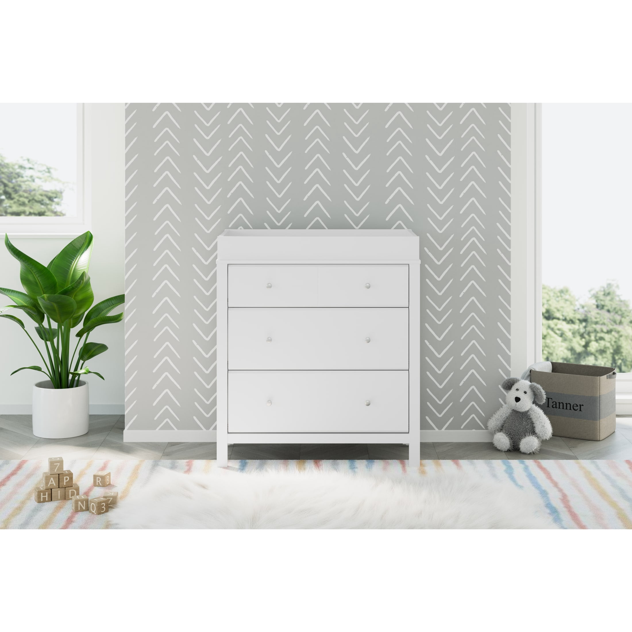 Storkcraft Horizon 3 Drawer Chest with Infant Changing Topper, White - Image 5