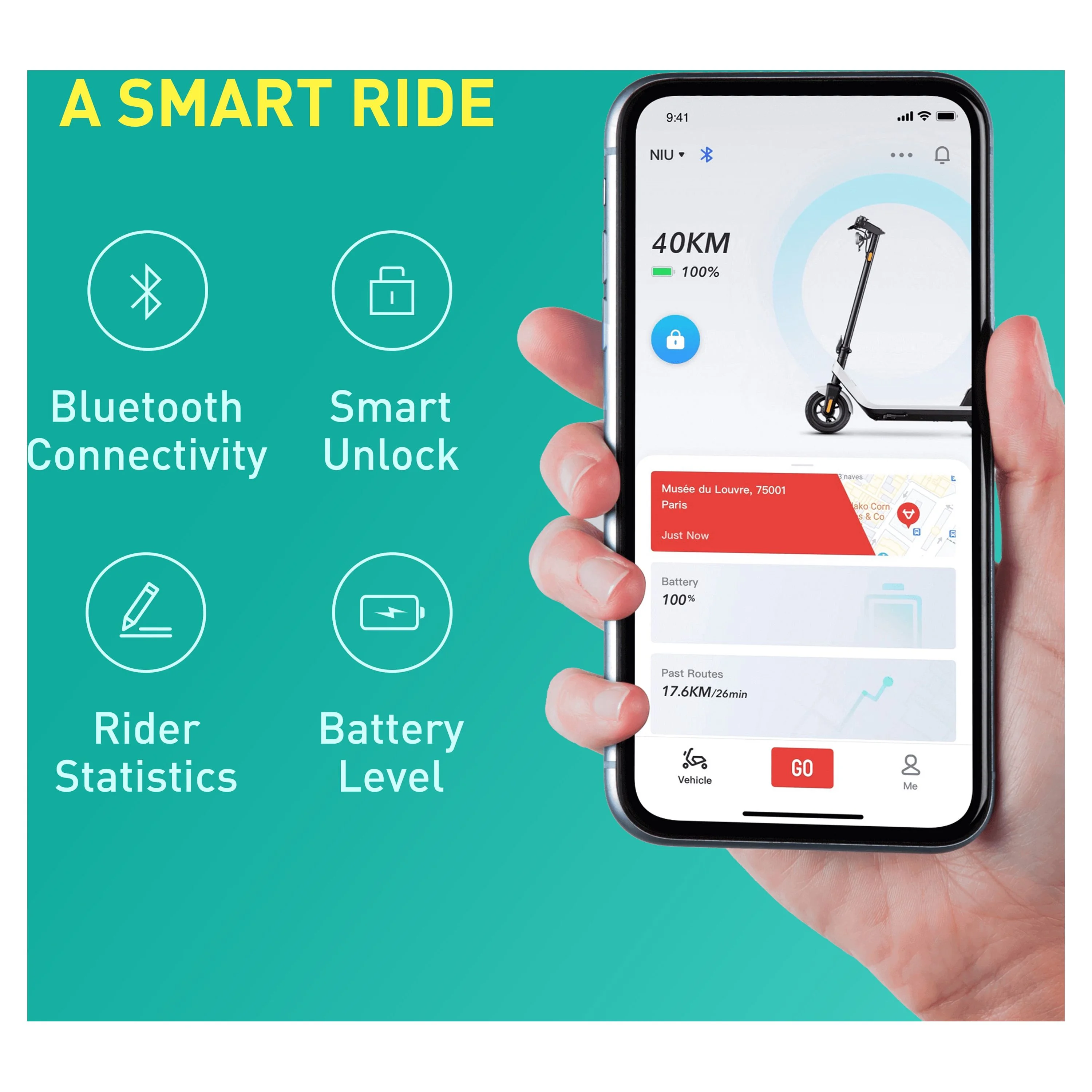 NIU KQi2 Pro Electric Scooter 300W Power 25 Miles Long Range Max Speed 17.4MPH Portable Foldable Commuting - Image 3