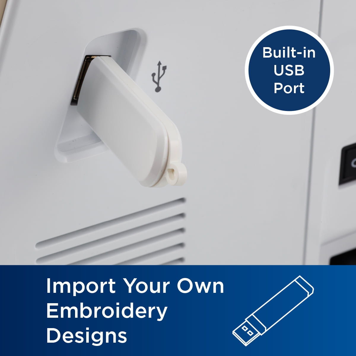 Brother Embroidery Machine, PE535, 80 Built-in Designs, 9 Font Styles, 4" x 4" Embroidery Area, 3.2in LCD Touchscreen, USB - Image 4