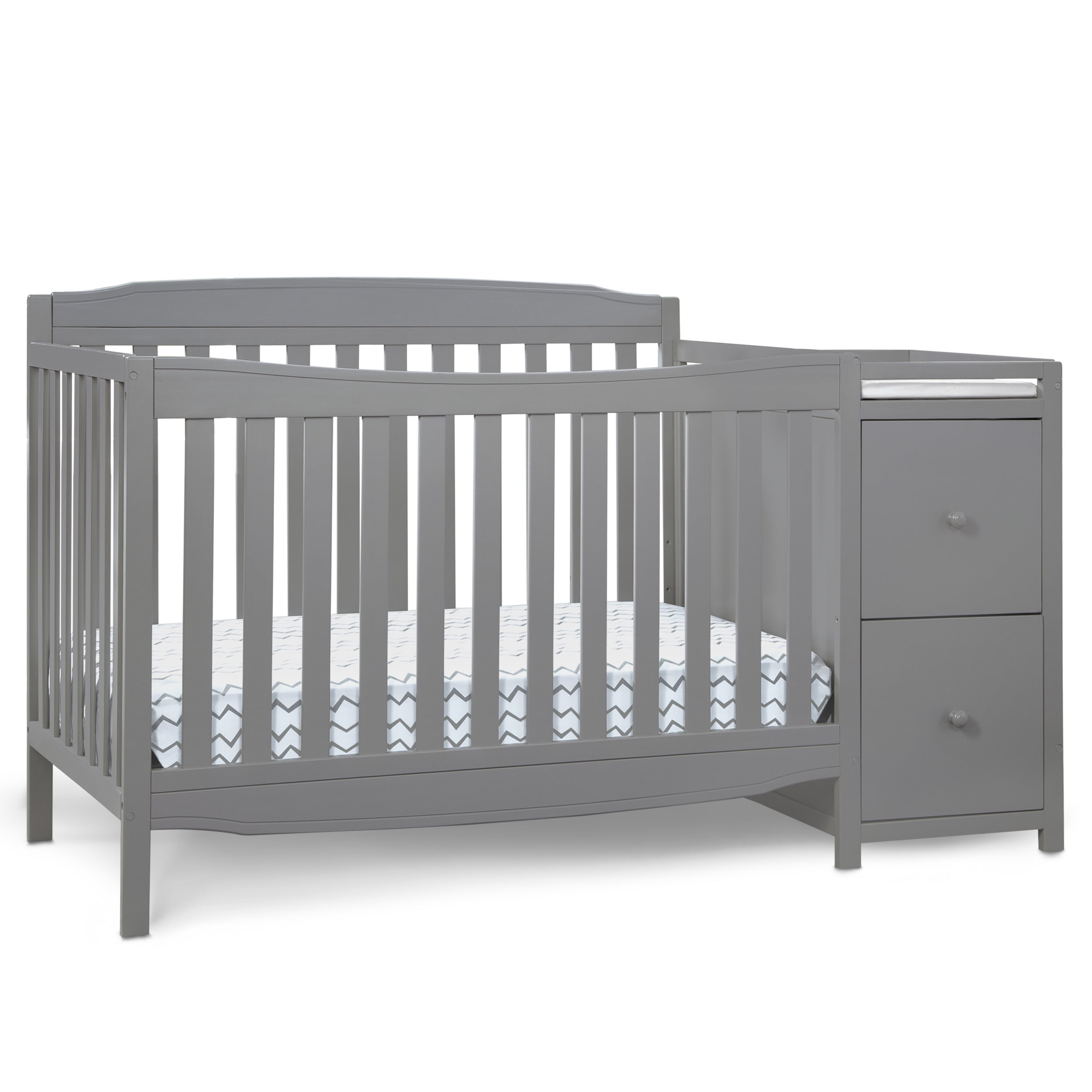 Delta Children Mason 6-in-1 Convertible Crib and Changer, Gray - Image 9