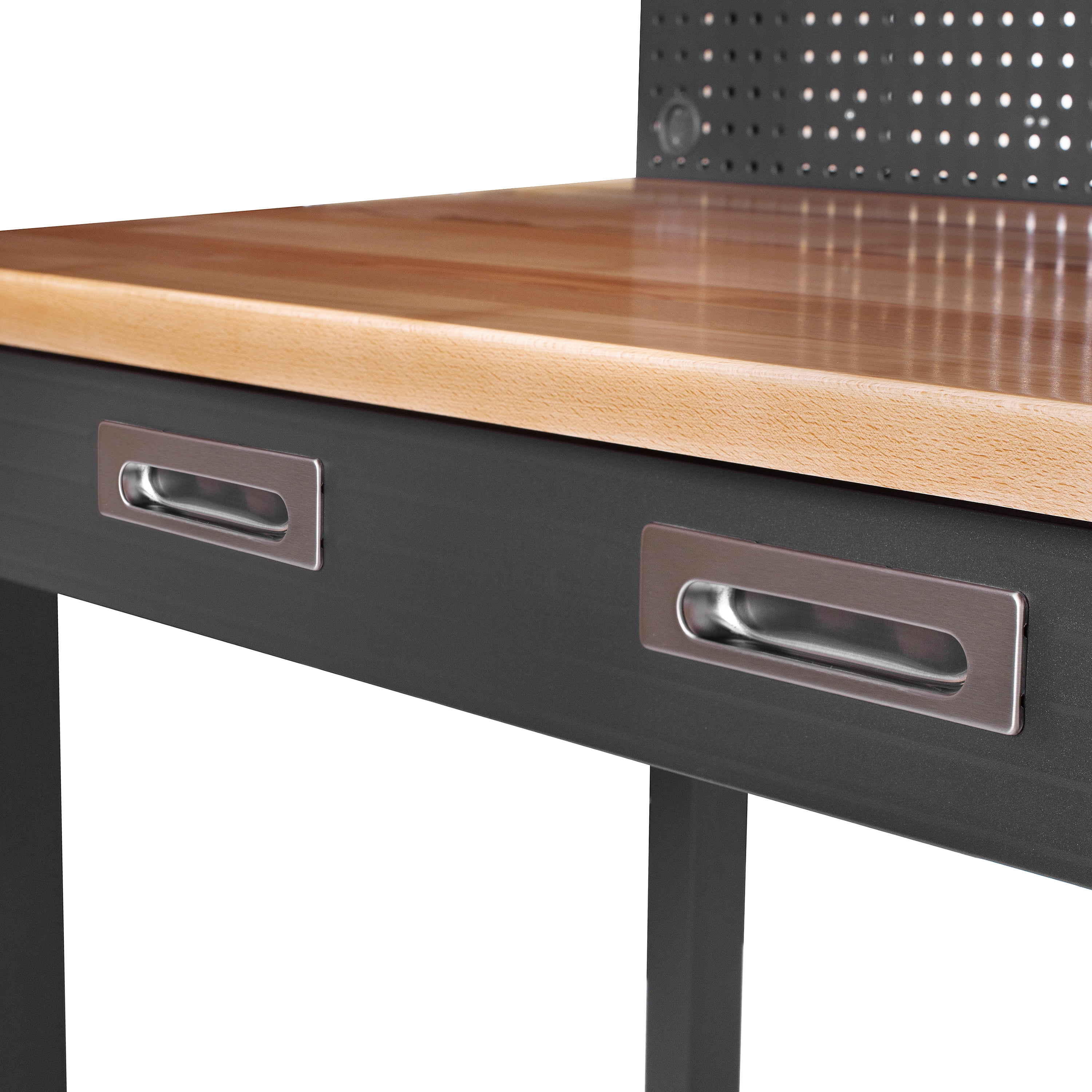 Seville Classics UltraHD® Heavy Duty Commercial Lighted Workcenter Workbench w/ Pegboard, Graphite, 48" W x 24" D x 65.5" H - Image 3