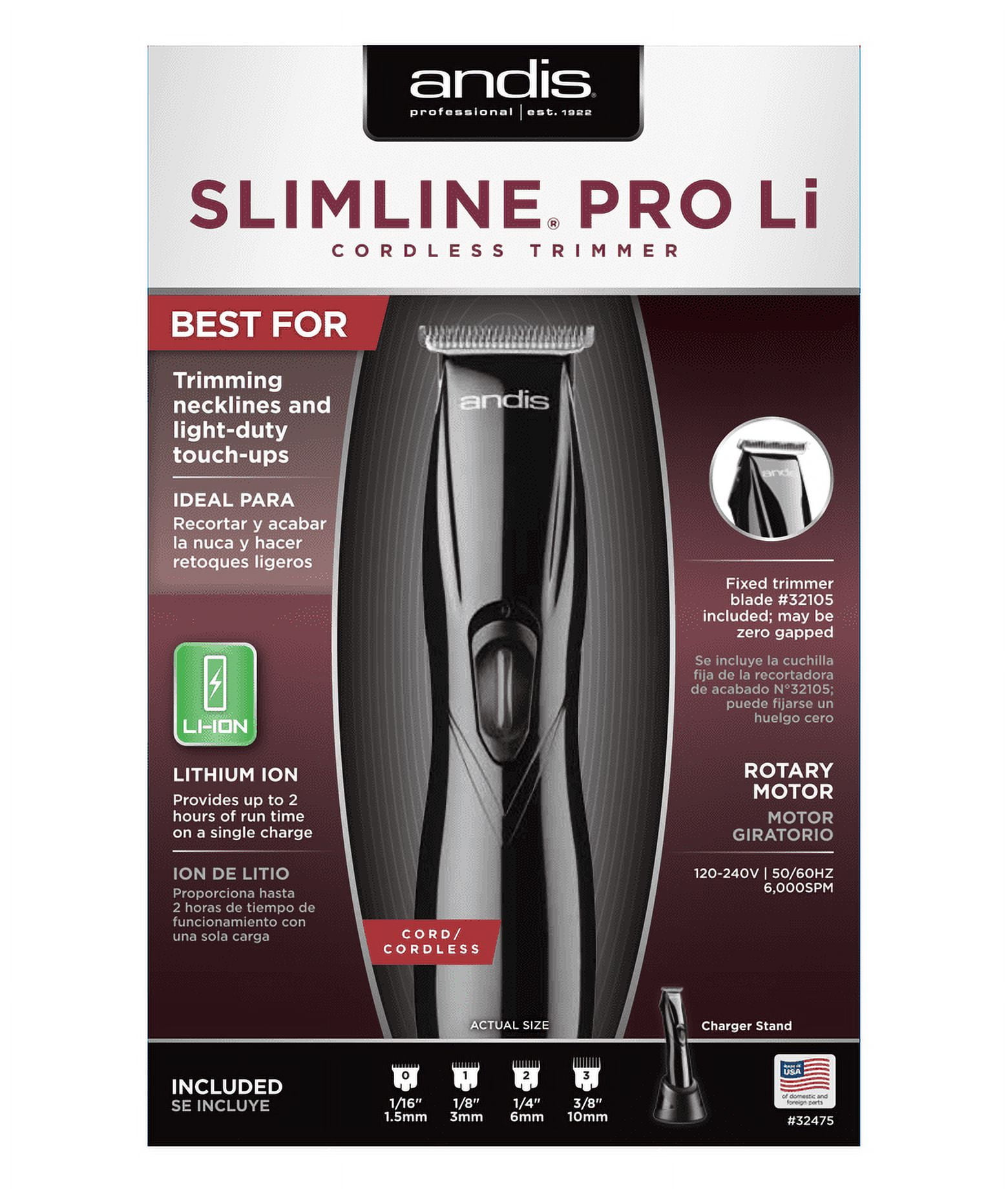 Andis Slimline Pro Li Cordless Trimmer - Black - Image 4