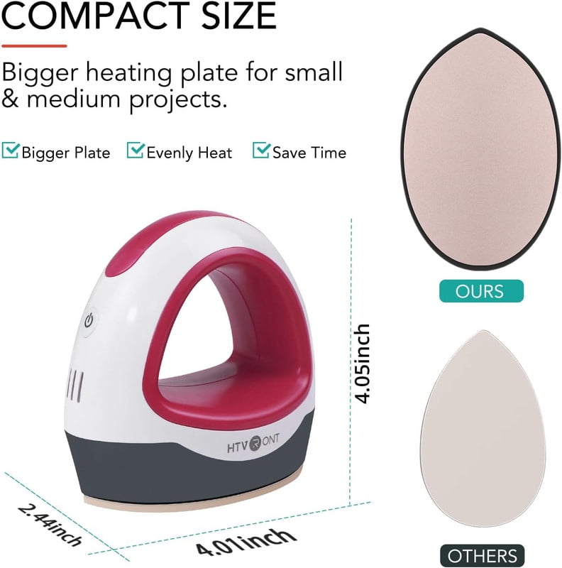 HTVRONT Automatic & Mini Heat Press, Smart Machine With 12 Pcs Mixed Color Vinyl Bundle - Image 9