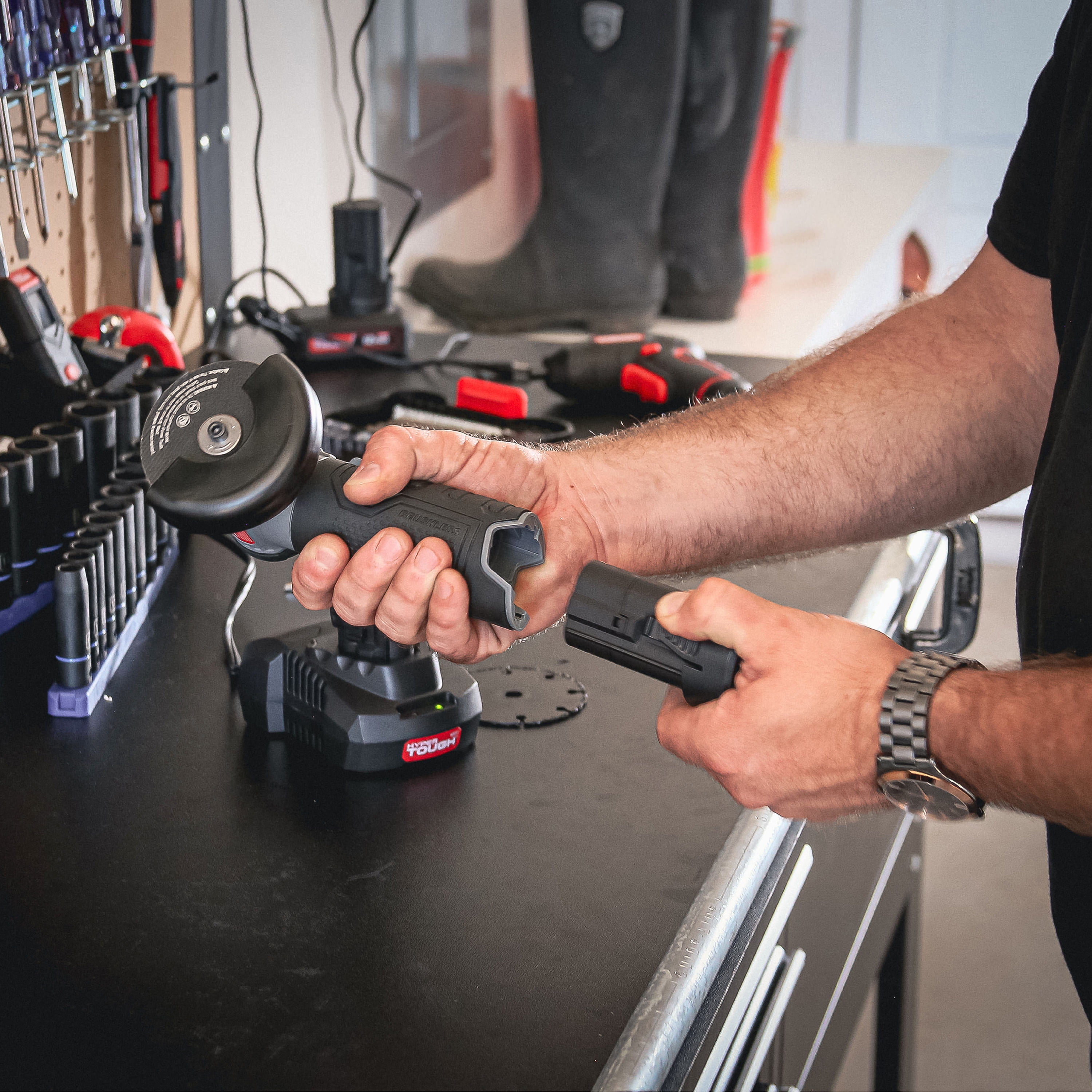 Hyper Tough 12-Volt Cordless Rechargeable Cut off Grinder - Image 10