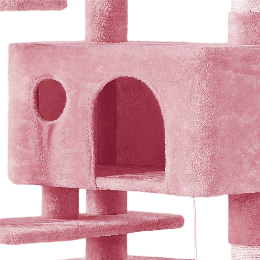Renwick 70" Cat Tree Condo with 3 Platform & 3 Scratching Posts, Pink - Image 5