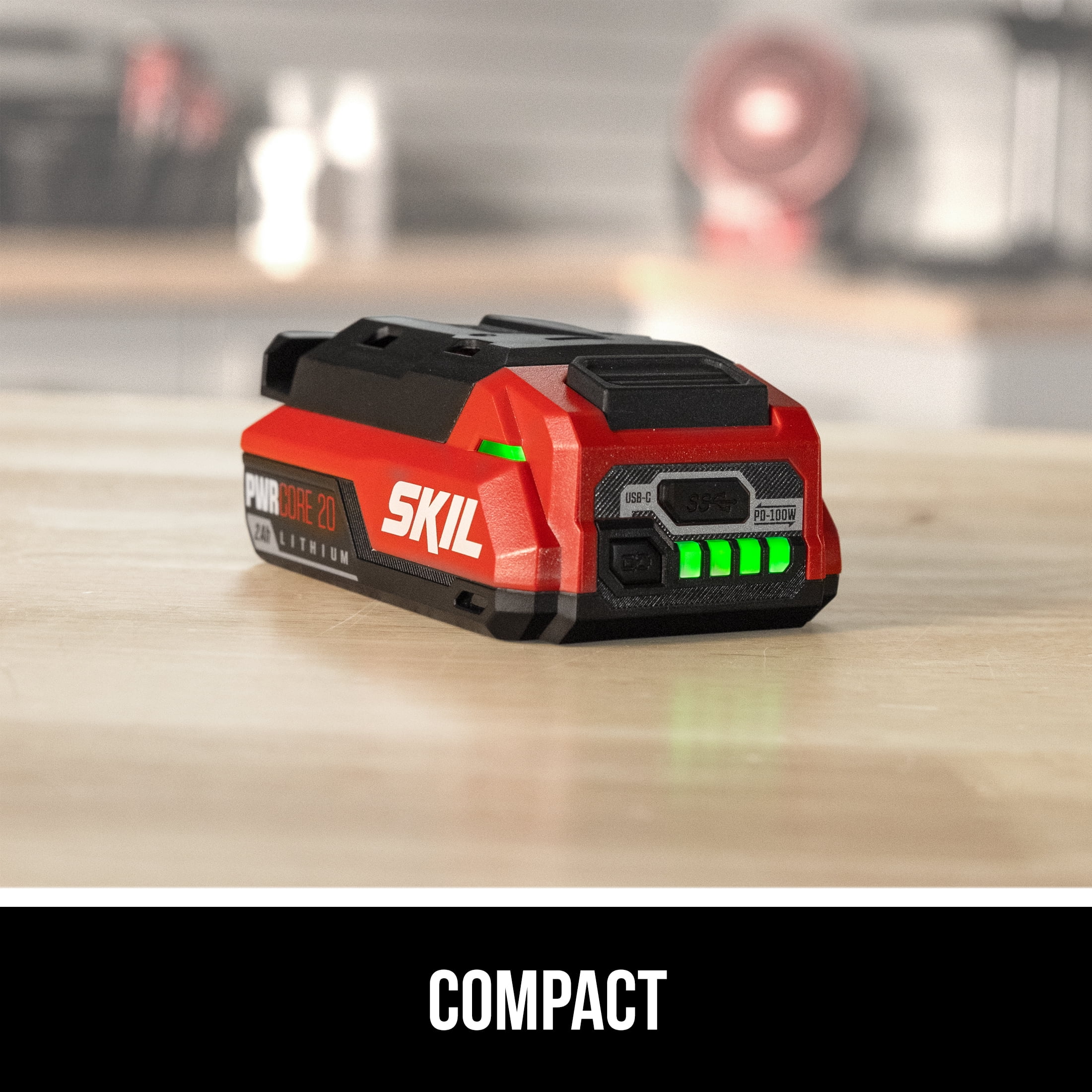 SKIL PWR CORE 20V 2.0Ah Lithium Battery with USB-C Port - Image 4