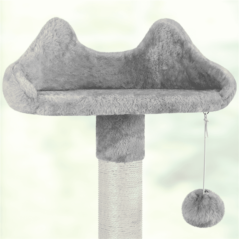 Renwick 54" Multi-level Cat Tree with Condo and Scratching Post, Light Gray - Image 7