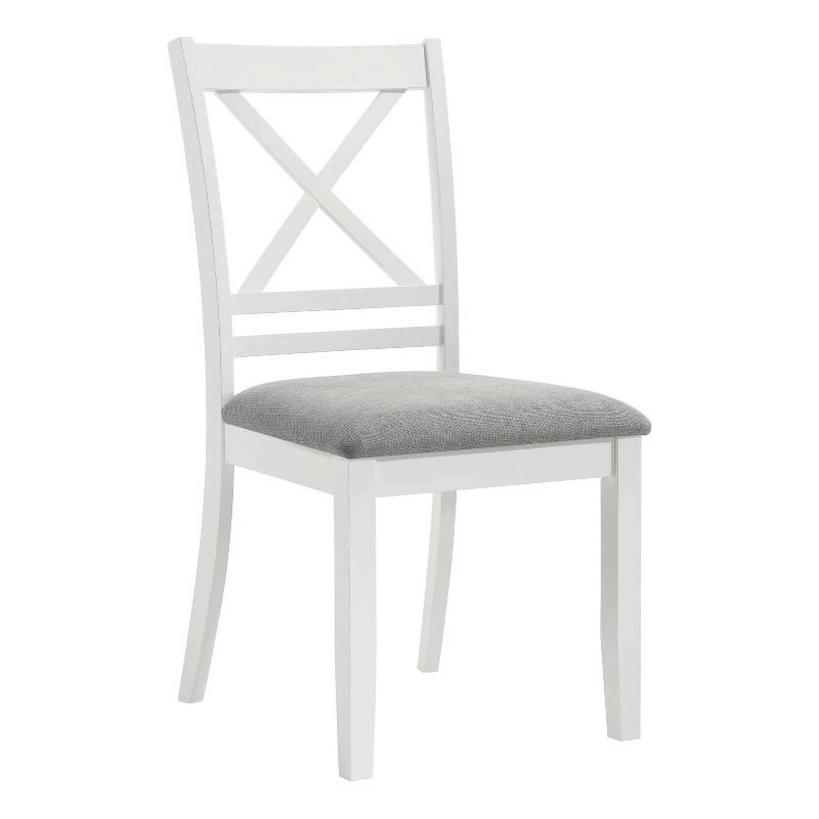 Hollis Cross Back Wood Dining Side Chair White (Set of 2) - Image 3