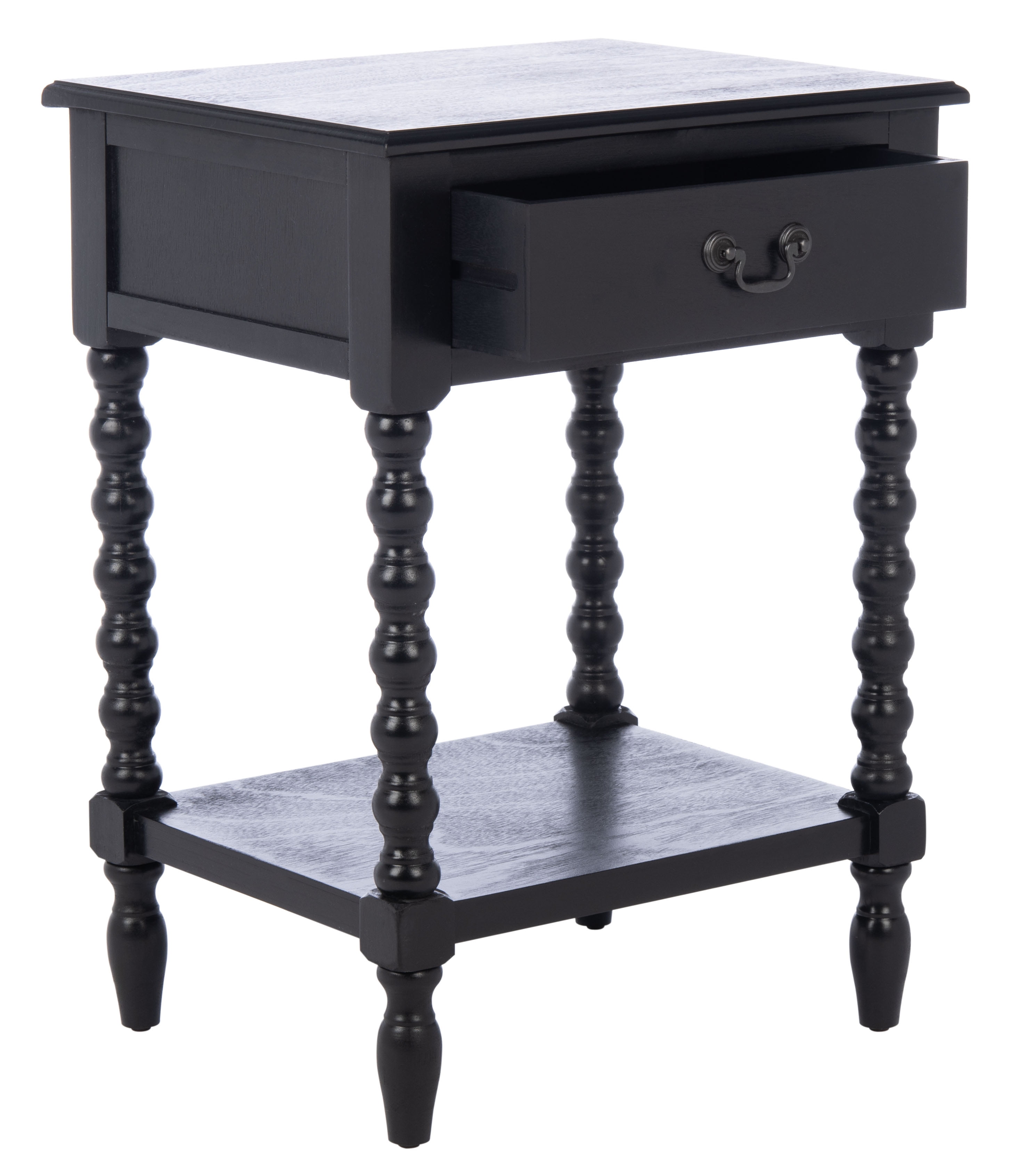 SAFAVIEH Athena Solid 1 Drawer Accent Table, Black - Image 12