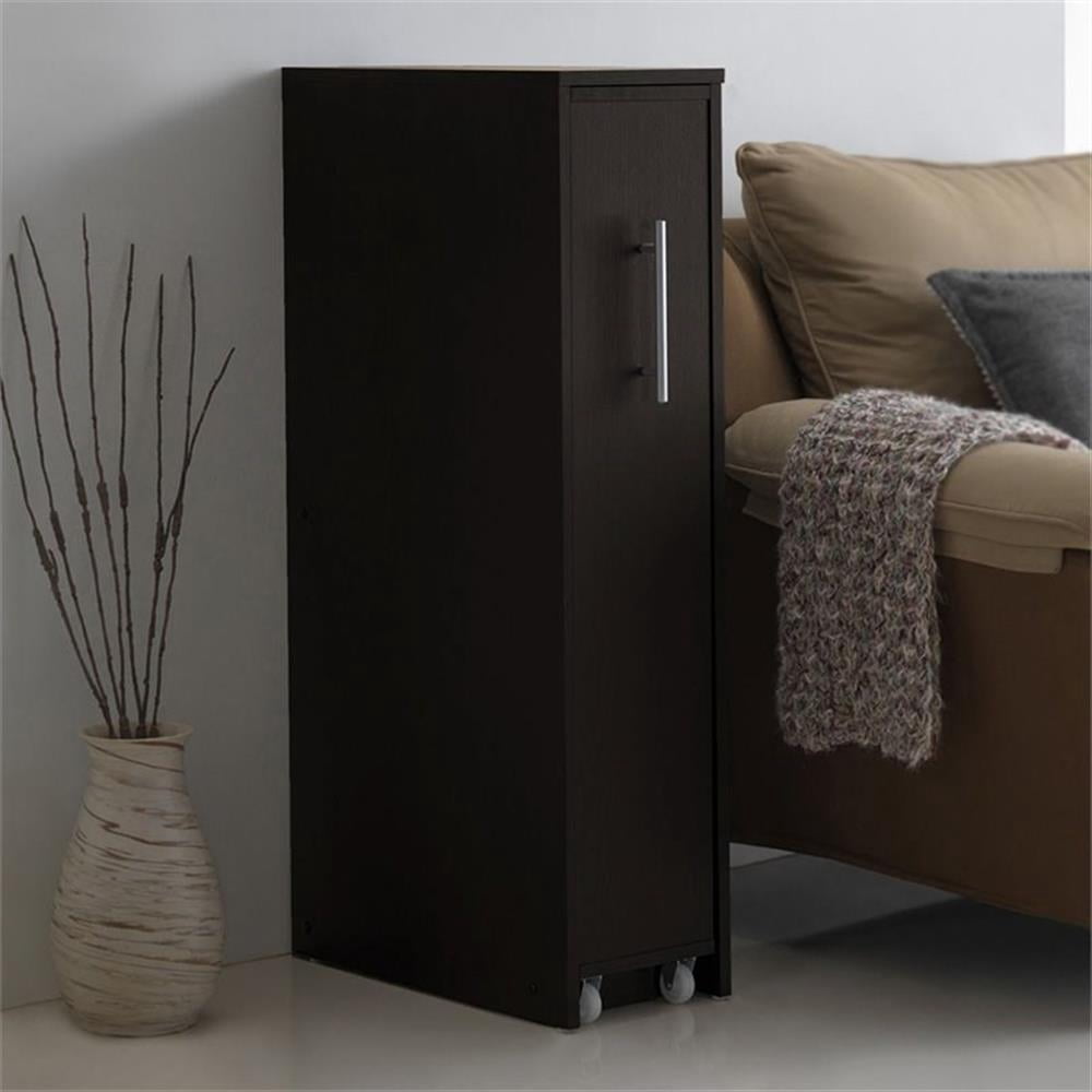 Baxton Studio Lindo 1 Pull Out Door Media Storage Cabinet in Brown - Image 4