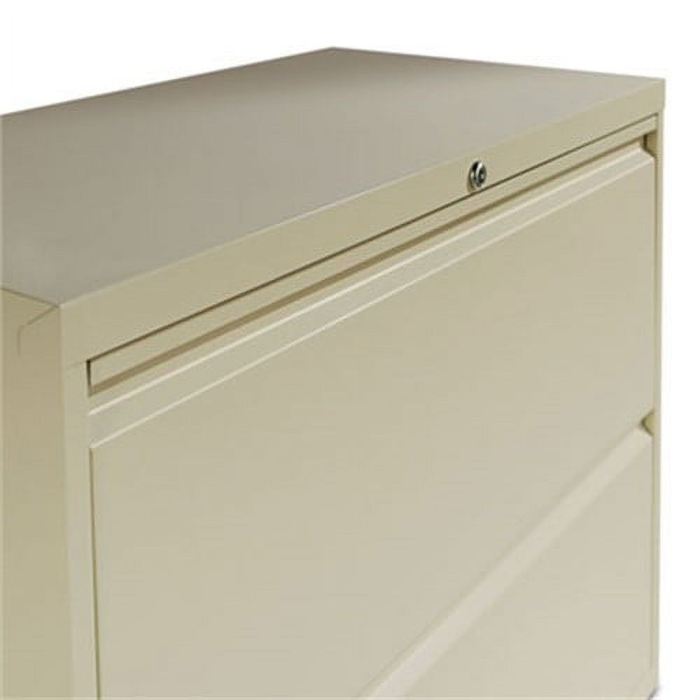 Alera 2 Drawers Lateral Lockable Filing Cabinet, Putty - Image 2