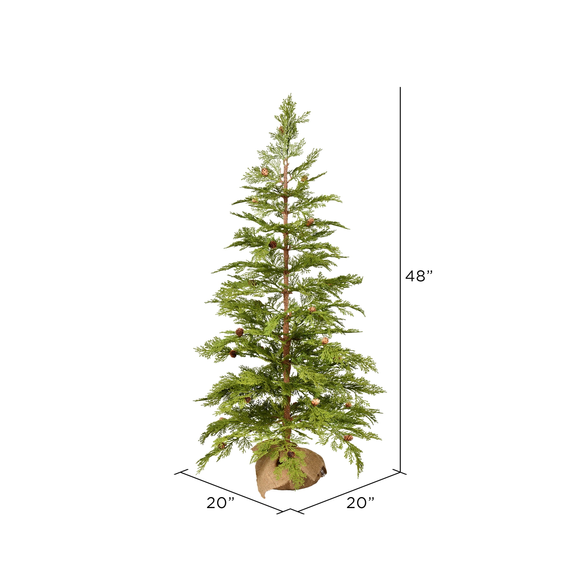 Vickerman 48" Cedar Pine Artificial Christmas Tree, Unlit - Image 2