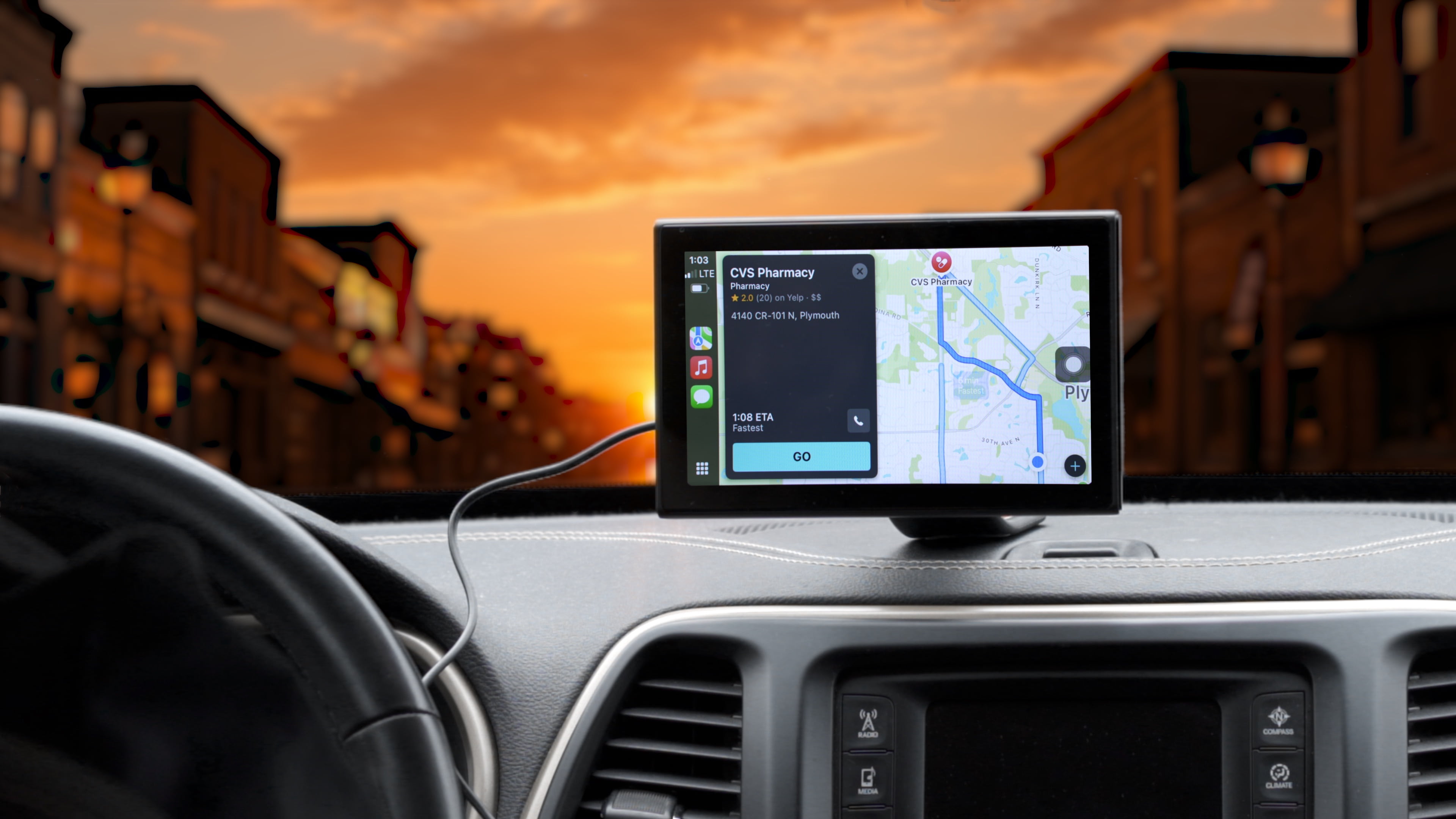 Miroir Drivvplay, Wireless Car Play and Android Auto Display, 7" Touch Screen - Image 7