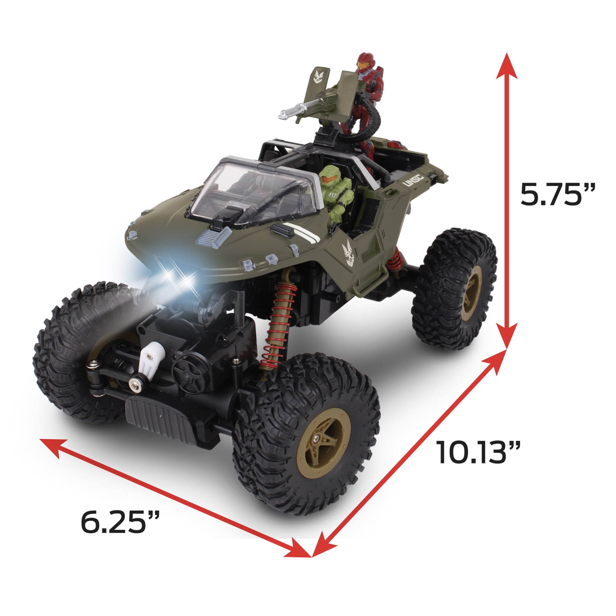 NKOK HALO Infinite RC: UNSC Warthog "Rock Hog" - Rock Climber, Master Chief & Spartan, 2.4 GHz RC Vehicle - Image 2