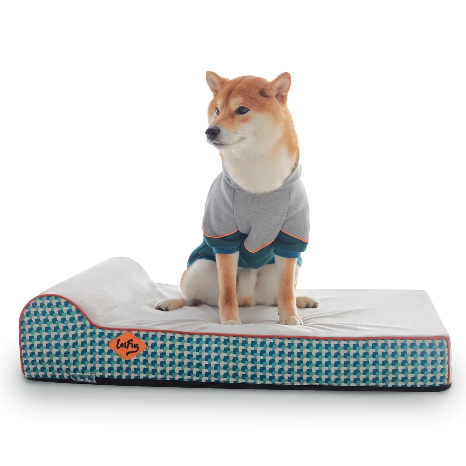 Laifug Orthopedic Durable Memory Foam Dog Bed with Pillow, Waterproof Liner, Removable Washable Coverï½ÂBlue, Medium - Image 9