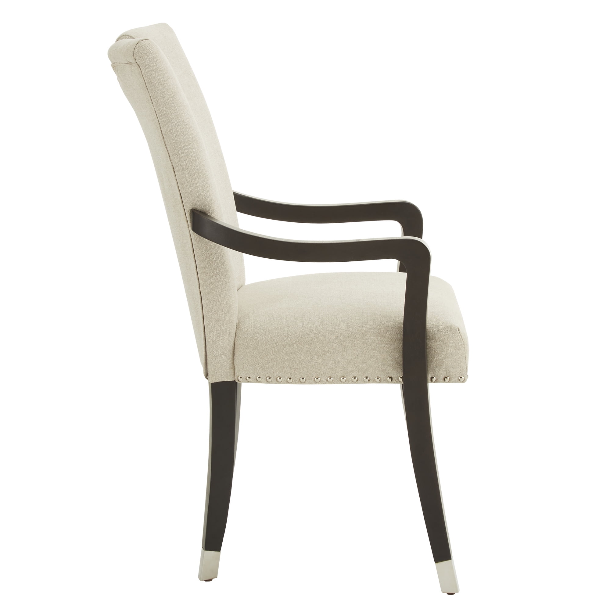 Weston Home Priscilla Heathered Weave Parson Dining Chair, Set of 2, With Arms, Beige - Image 6