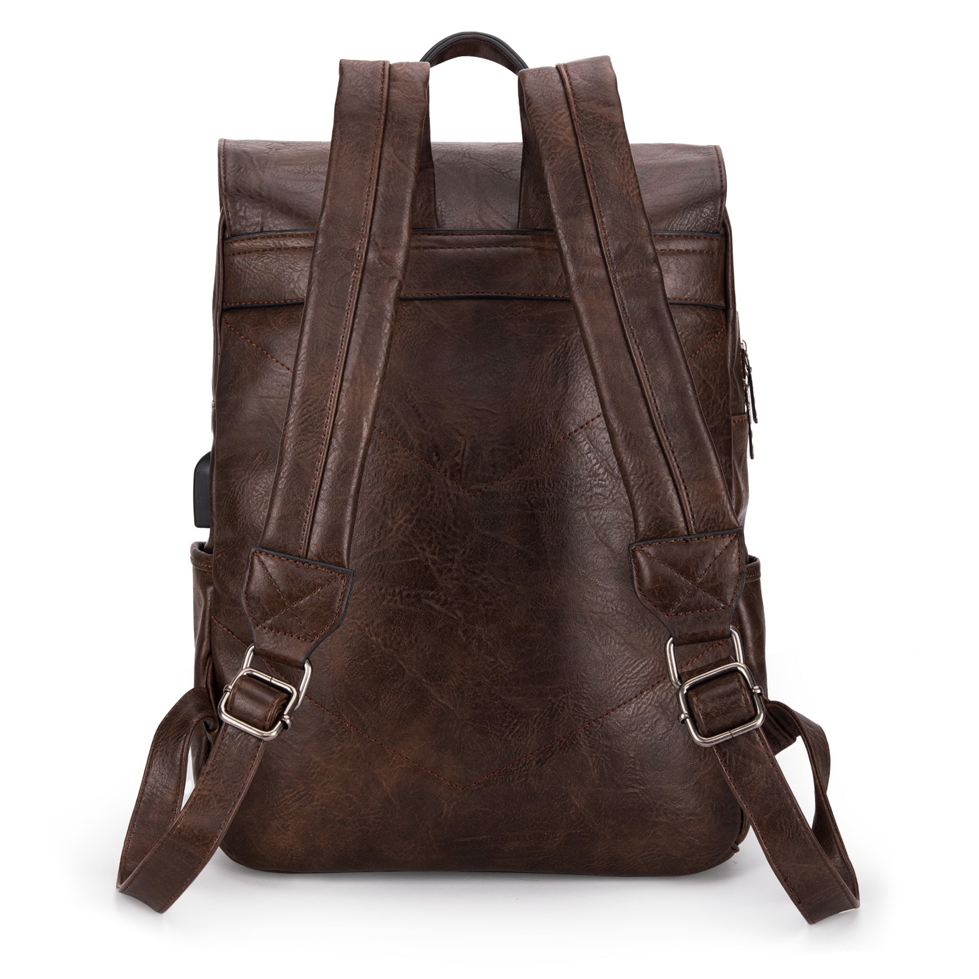 Wrangler Leather Backpack Purse for Women Laptop Backpack Fashion Pink Backpack, Coffee - Image 5