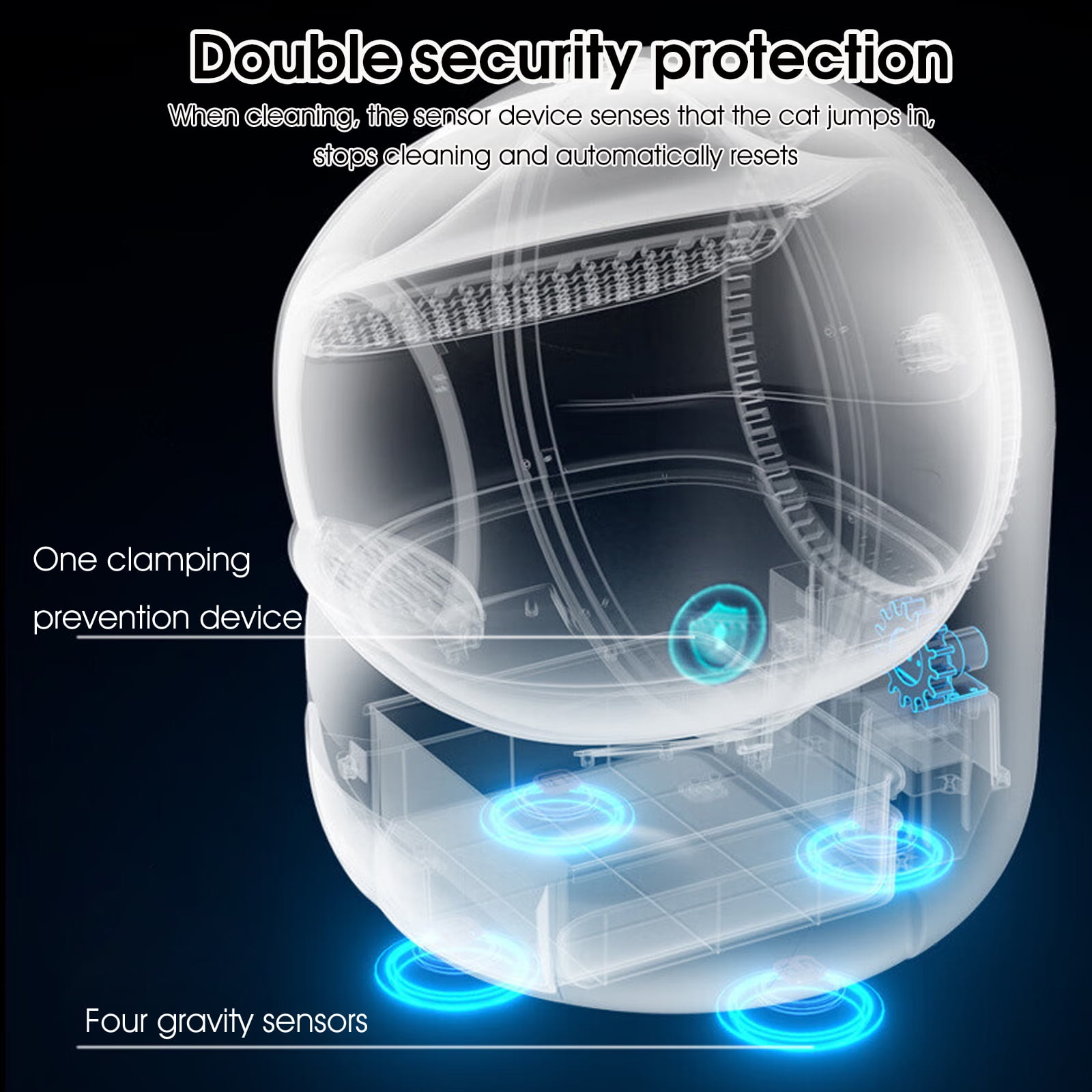 Smart Automatic Cat Litter Box, Self Cleaning Litter Box, App Control, Support 5G & 2.4G WiFi for Multiple Cats - Image 9