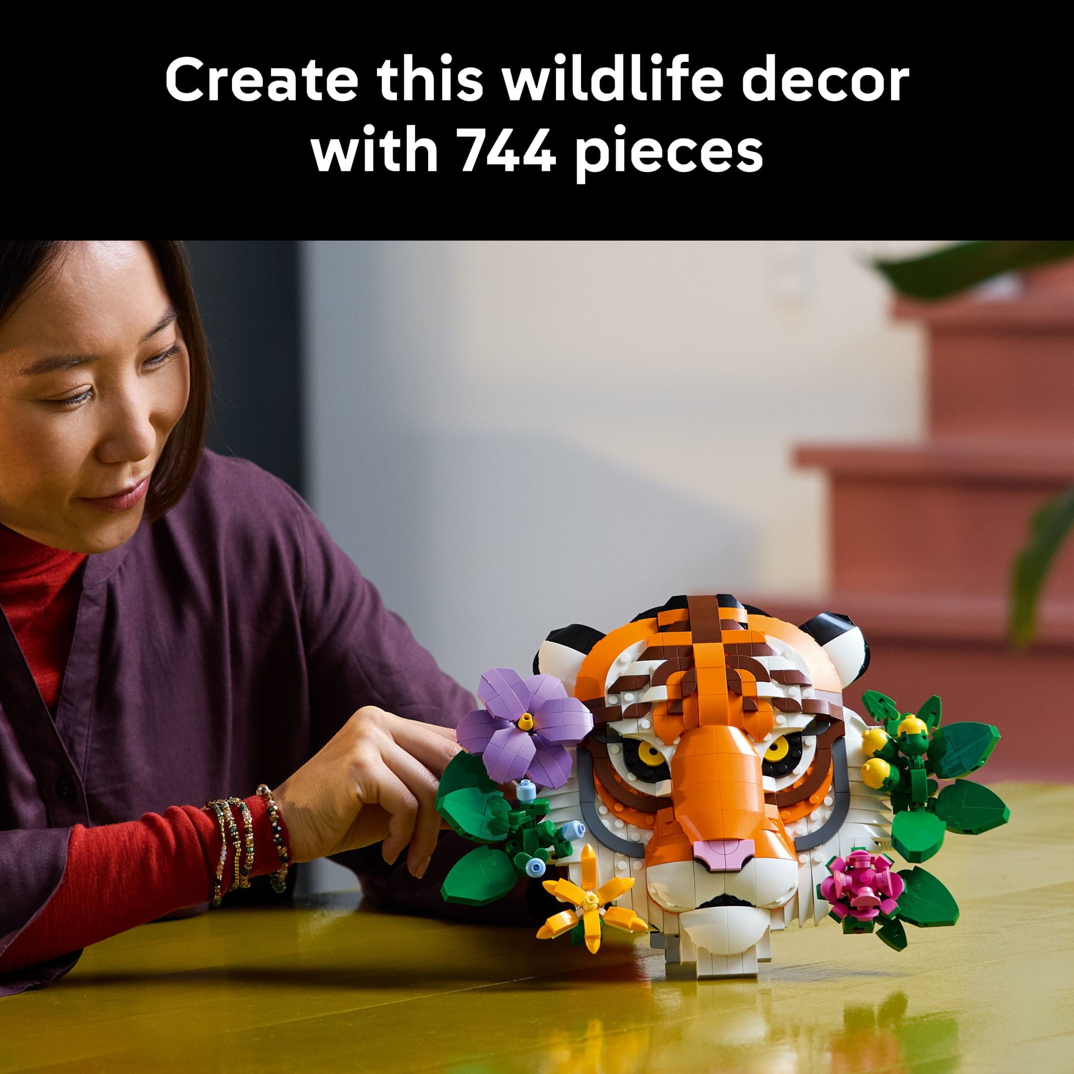 LEGO Art The Fauna Collection – Tiger, Building Set for Adults 18+ - New Home or Housewarming Gift Idea - Collectible DIY Kit for Men and Women Who Enjoy Arts and Crafts - 31217 - Image 4