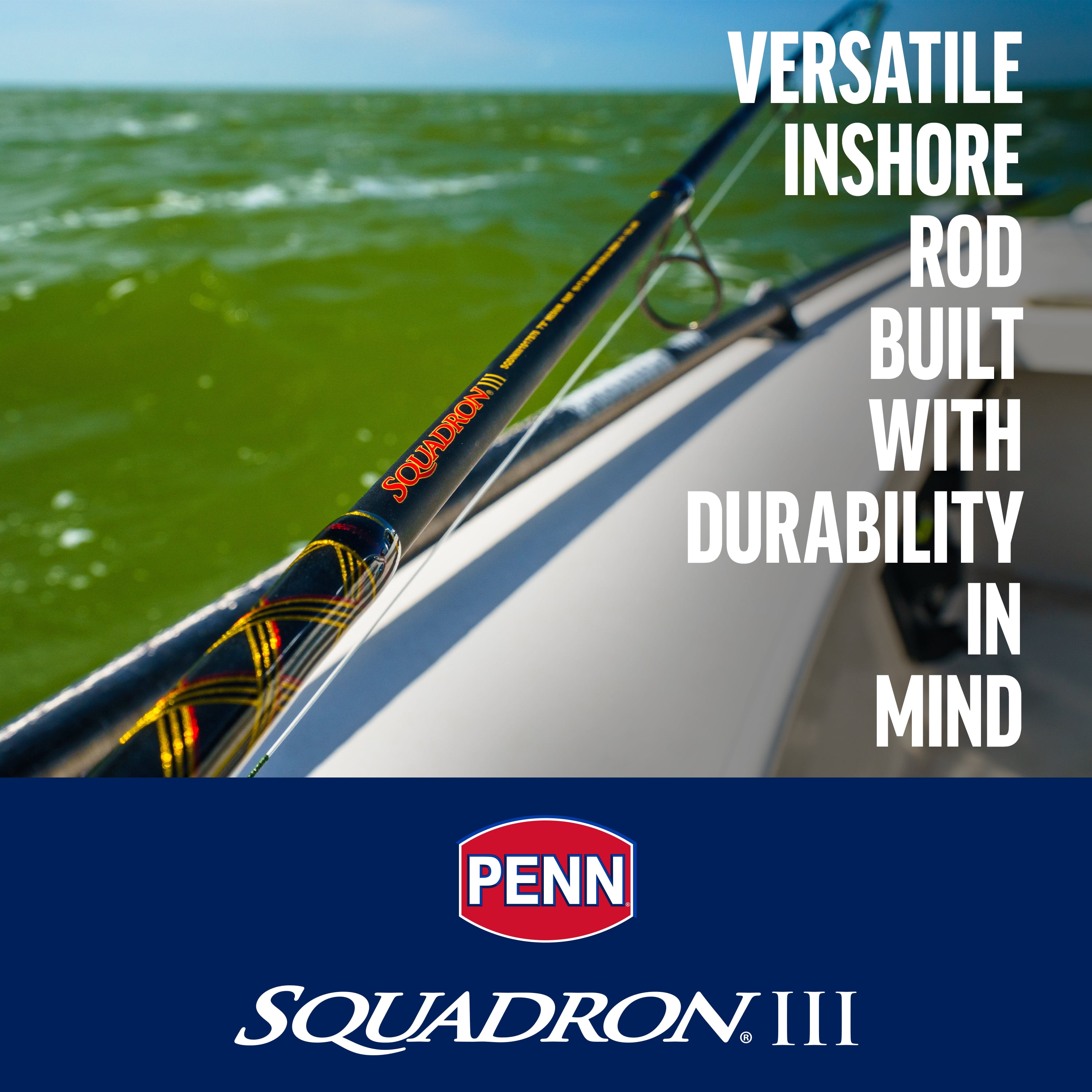 PENN Squadron® III Inshore Spinning Rod, 7'6" Medium Fishing Rod - Image 7