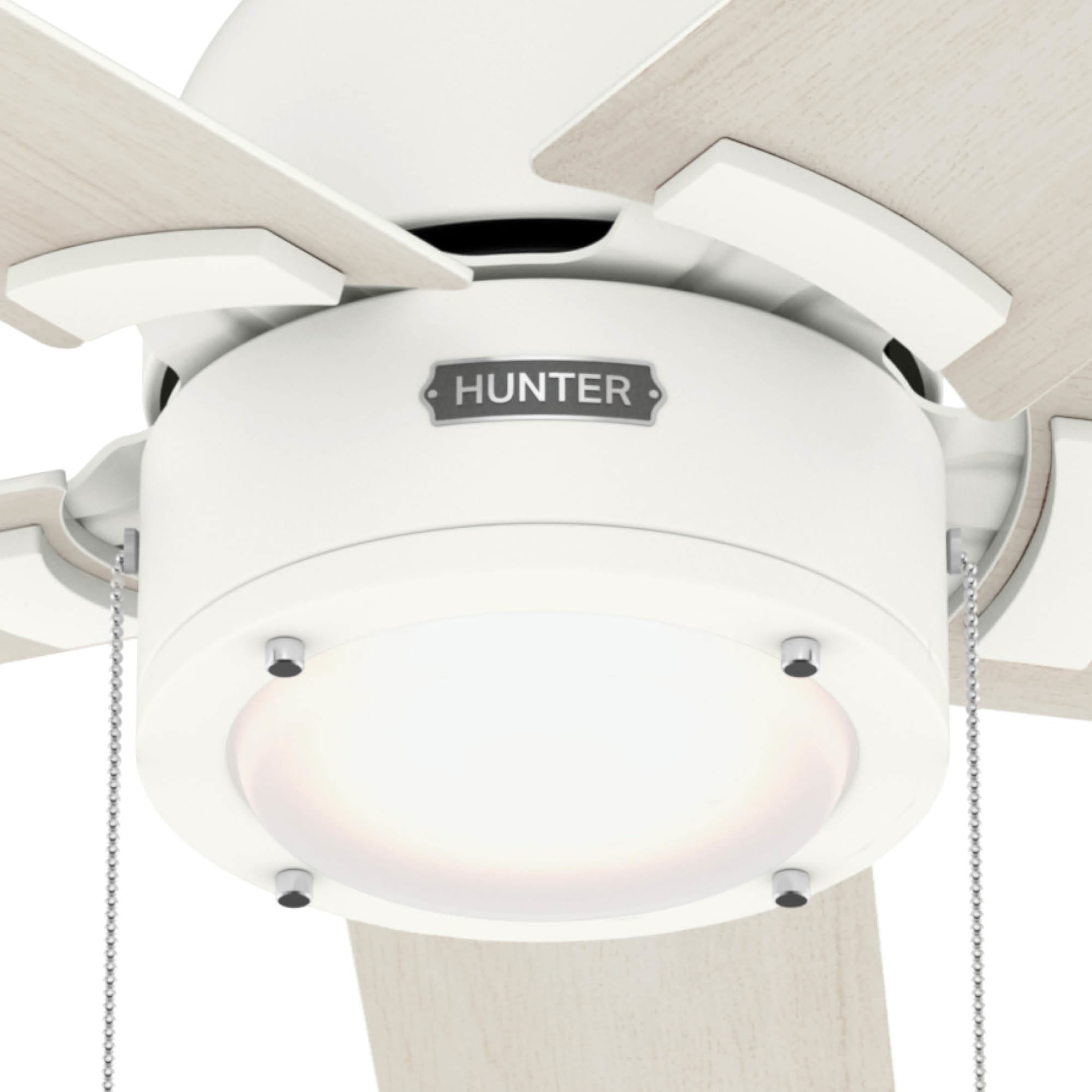 Hunter - Erling Indoor Ceiling Fan With Light, 44-inch, Matte White, Casual-style, 3-speed WhisperWind Motor, 51708, for Living Rooms, Bedrooms - Image 14