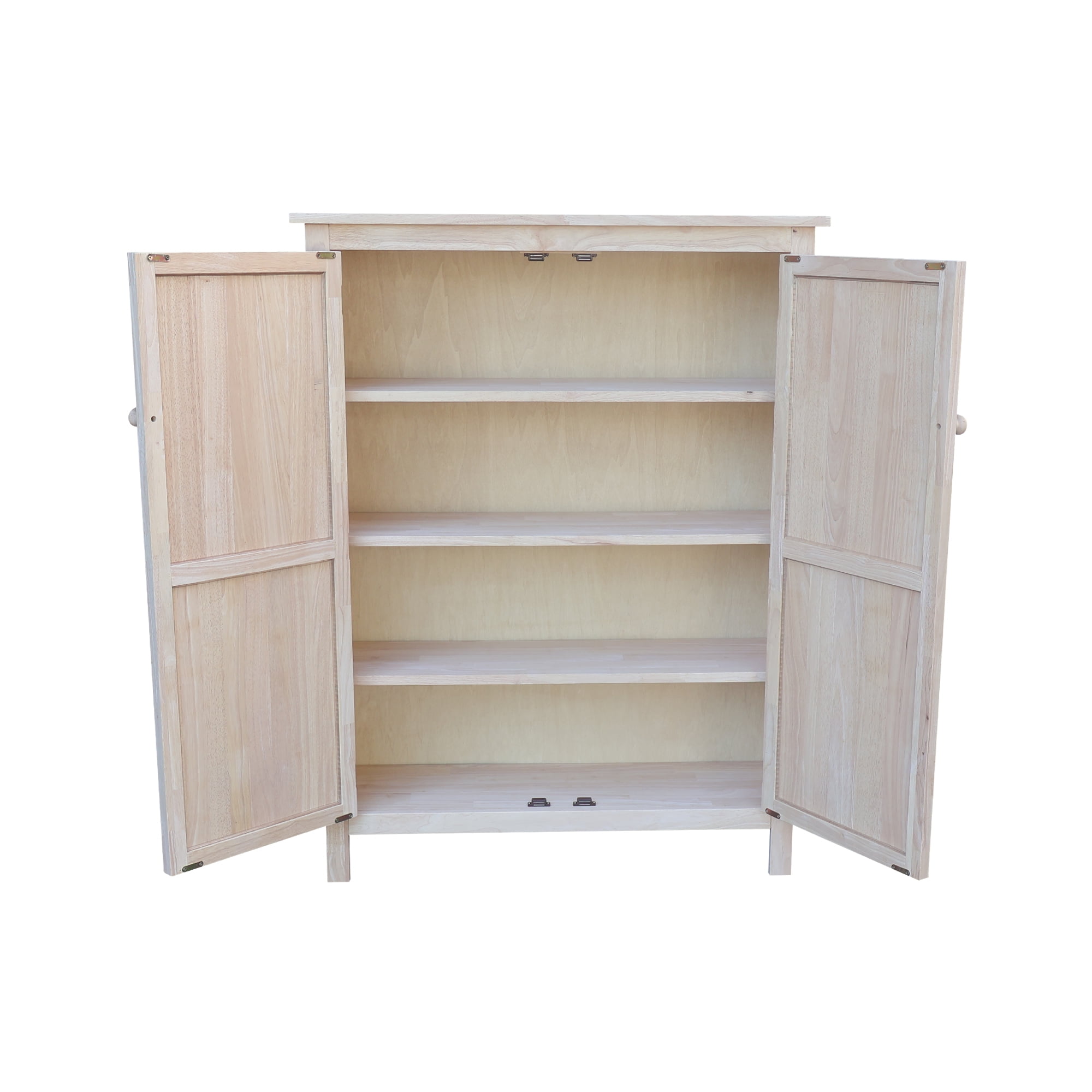International Concepts Solid Wood 51" Double Kitchen Jelly Cupboard Pantry, Unfinished - Image 6