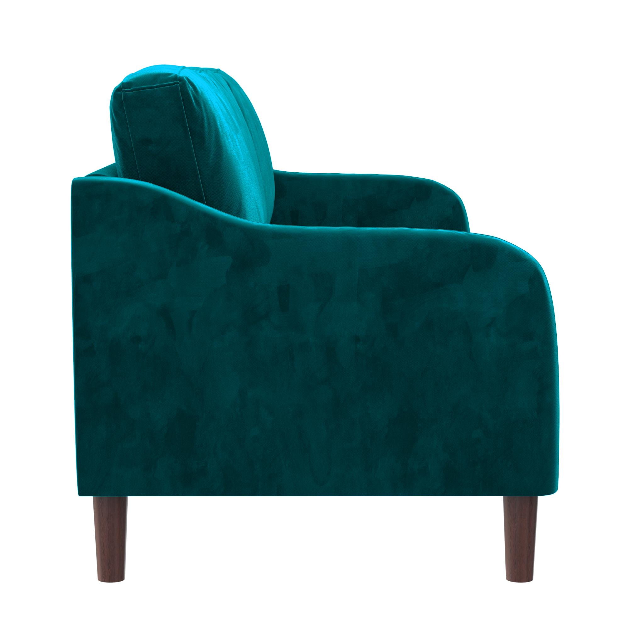 DHP Marbella 3-Seater Sofa Couch, Living Room Furniture, Green Velvet - Image 11
