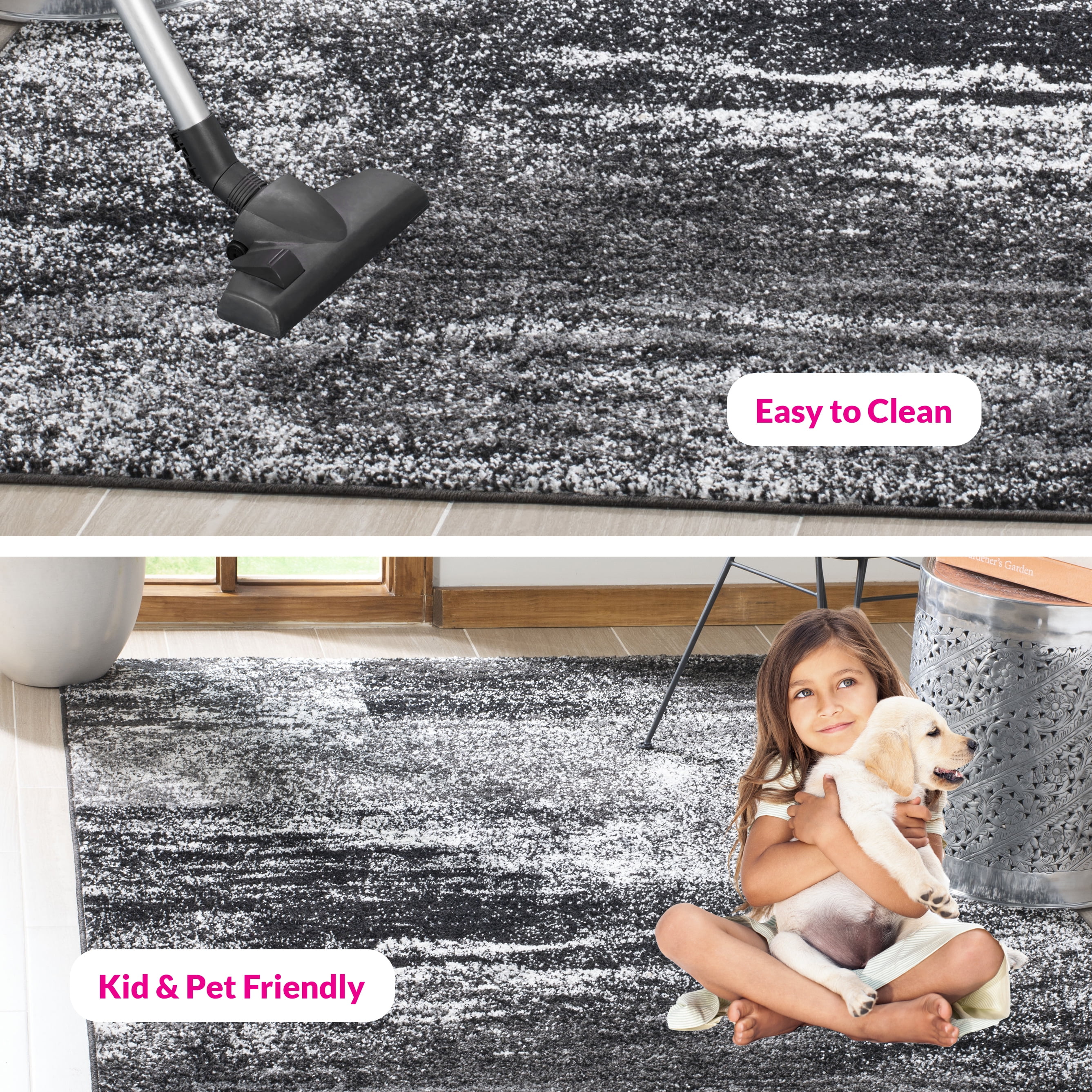 Safavieh Adirondack Rudyard Abstract Ombre Area Rug, Silver/Black, 11' x 11' Square - Image 5