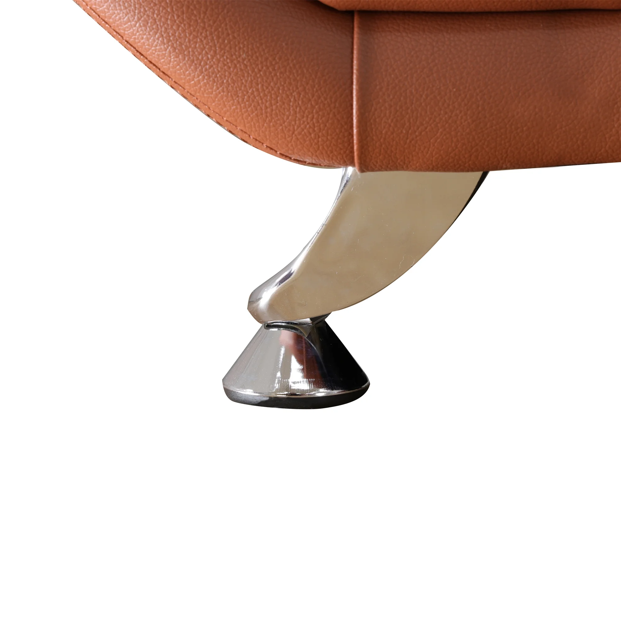 Aukfa 3 Piece Sofa Set - 79" Upholstered 3 Seat Sofa Couch for Living Room Bedroom, Leather, Orange - Image 5