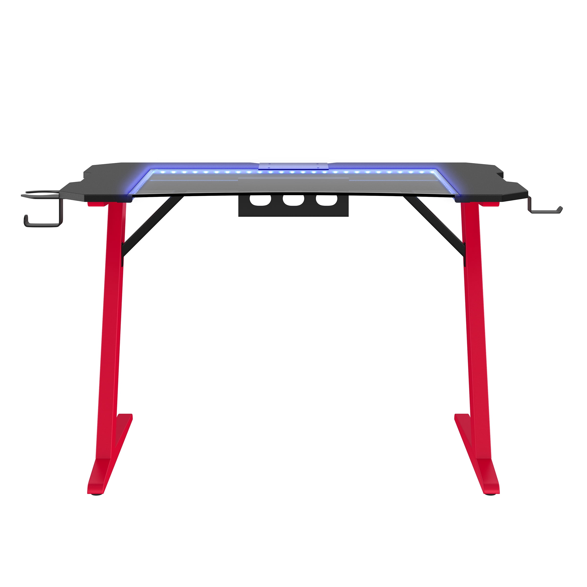 Dardashti 29.72" Gaming Desk with built in LED Lights in Ruby Red - Image 7