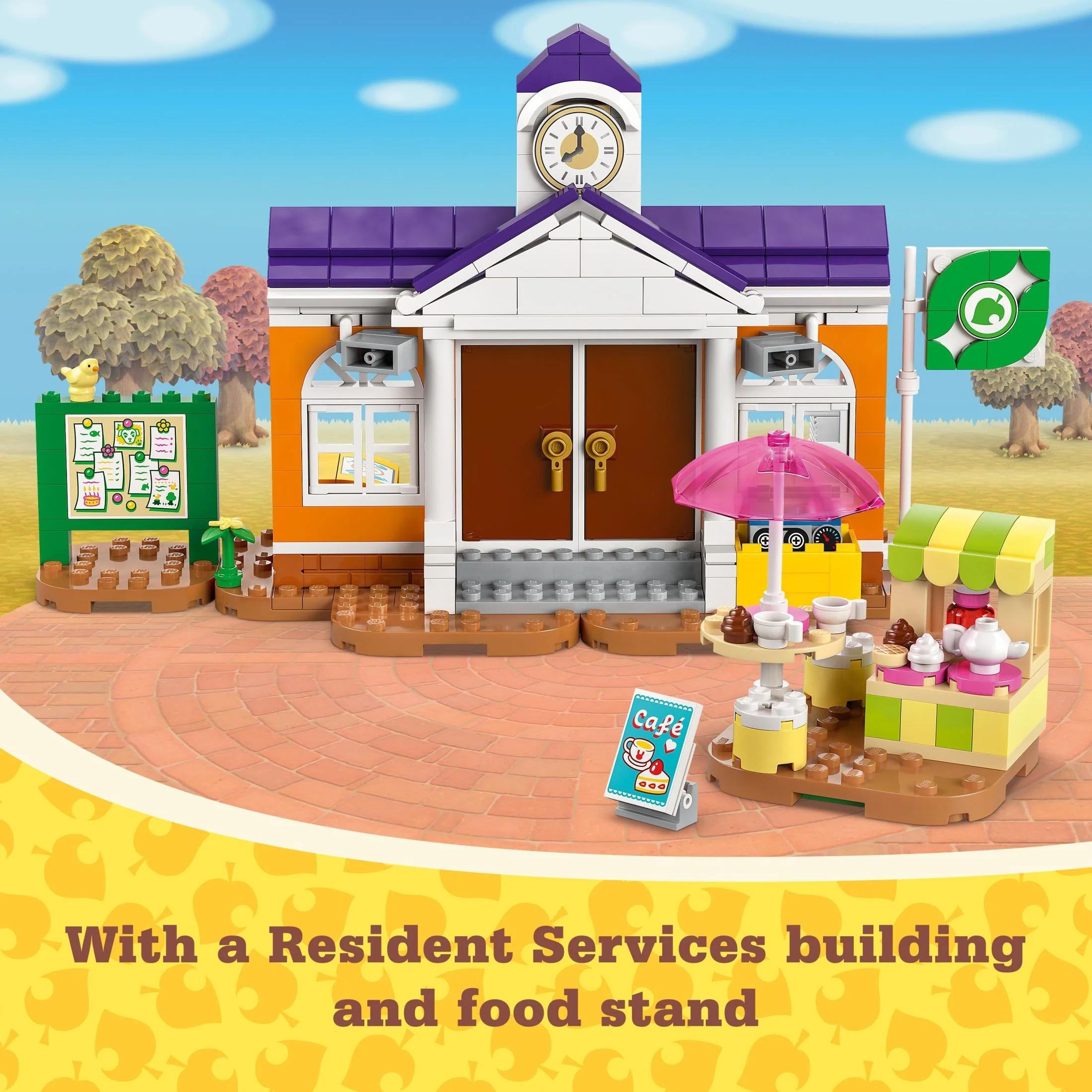 LEGO Animal Crossing K.K.’s Concert in the Plaza Building Set with a Café, Car Toy and Stage, 77052 - Image 2