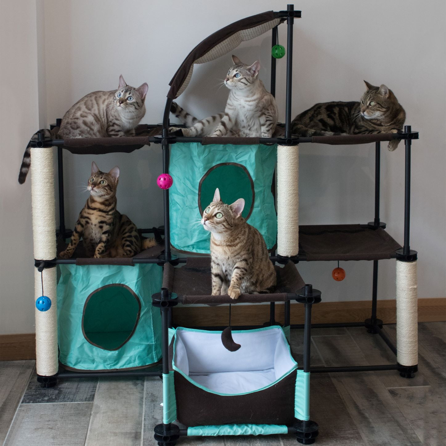 Kitty City Indoor Mega Kit Cat Furniture, Cat Scratcher - Image 13