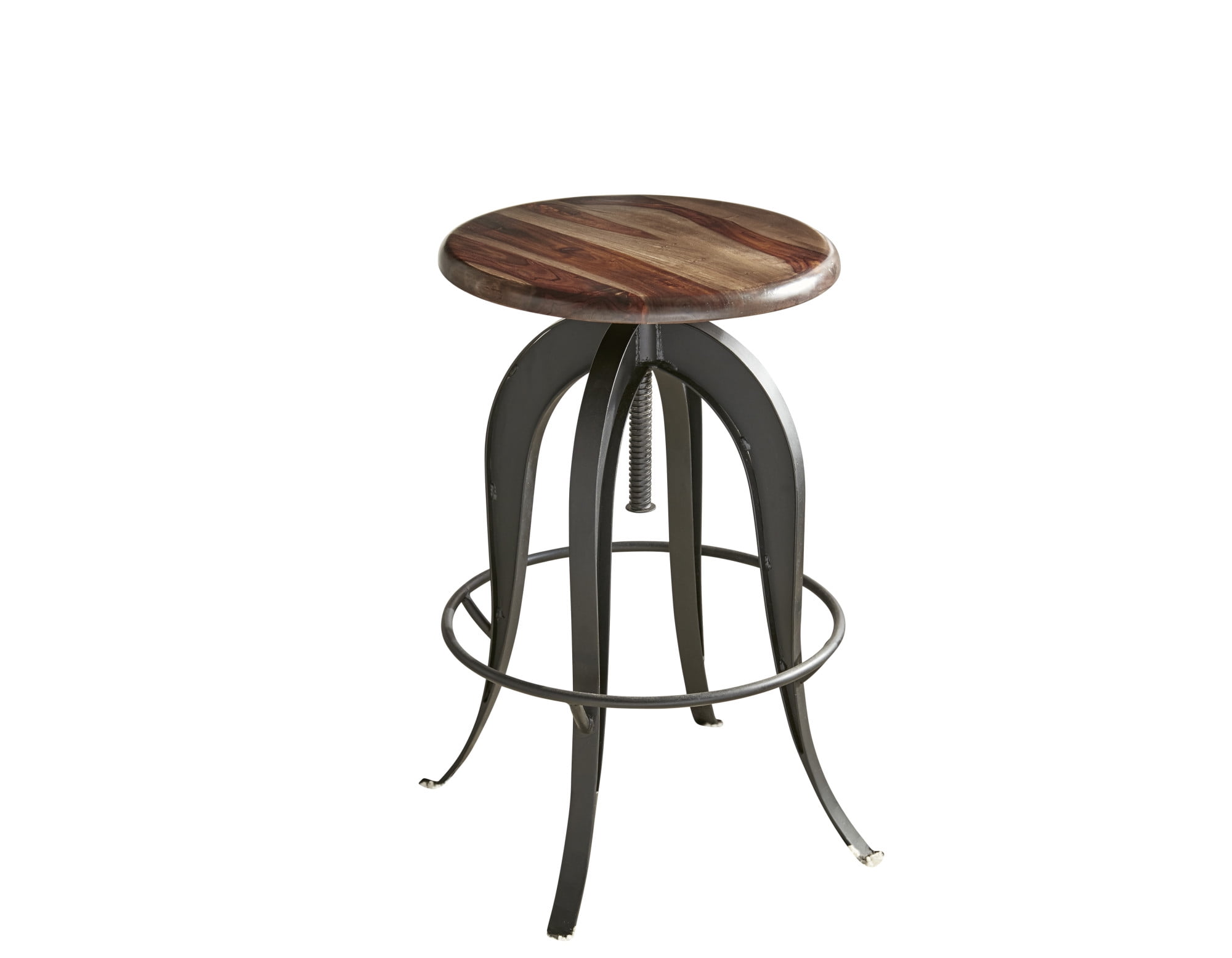 Steve Silver Sparrow Indoor Swivel Backless Adjustable 32" Height Round Bar Stool, Brown - Image 8