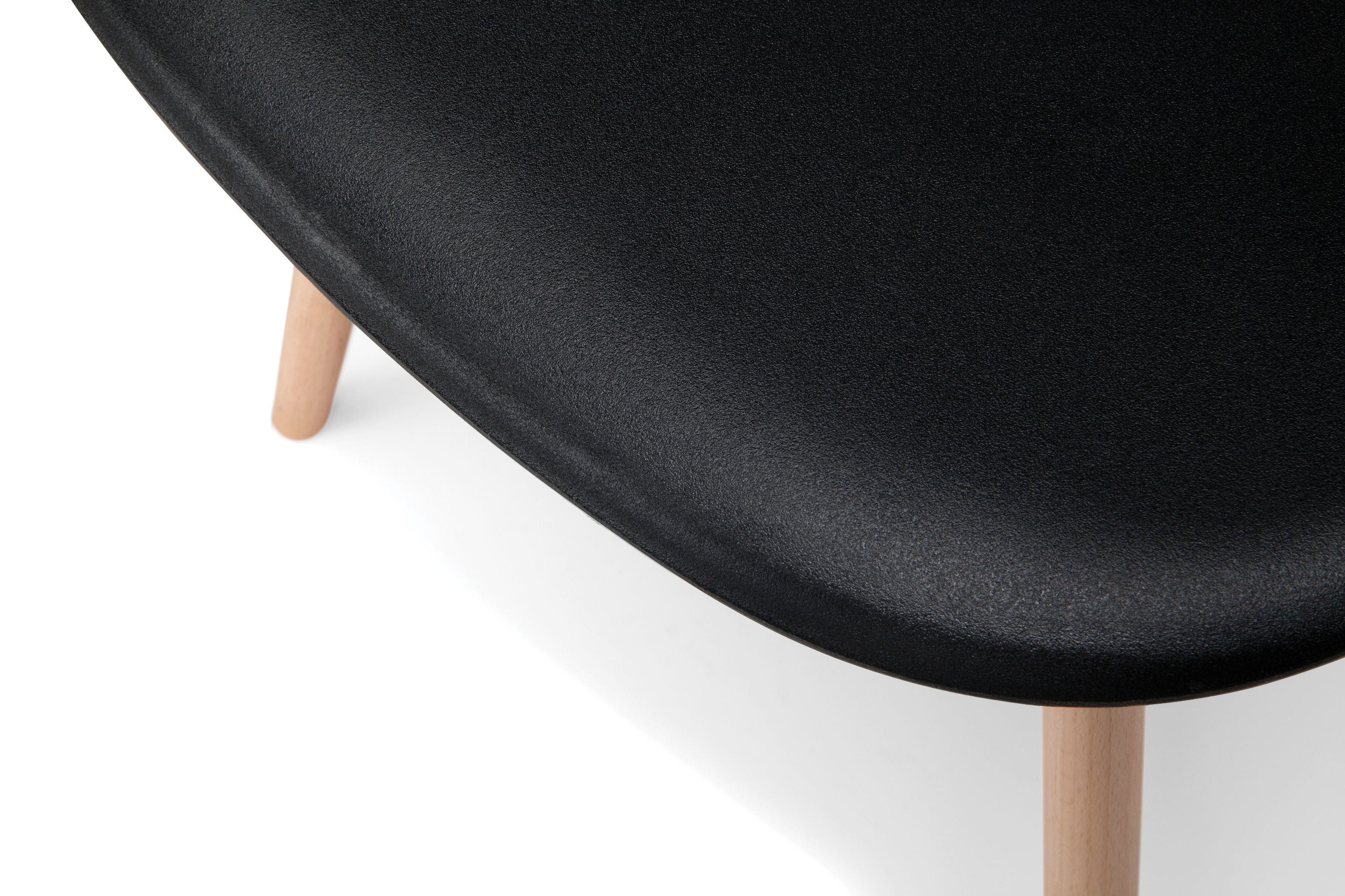 Black Plastic Dining Chair 4PK - Image 2