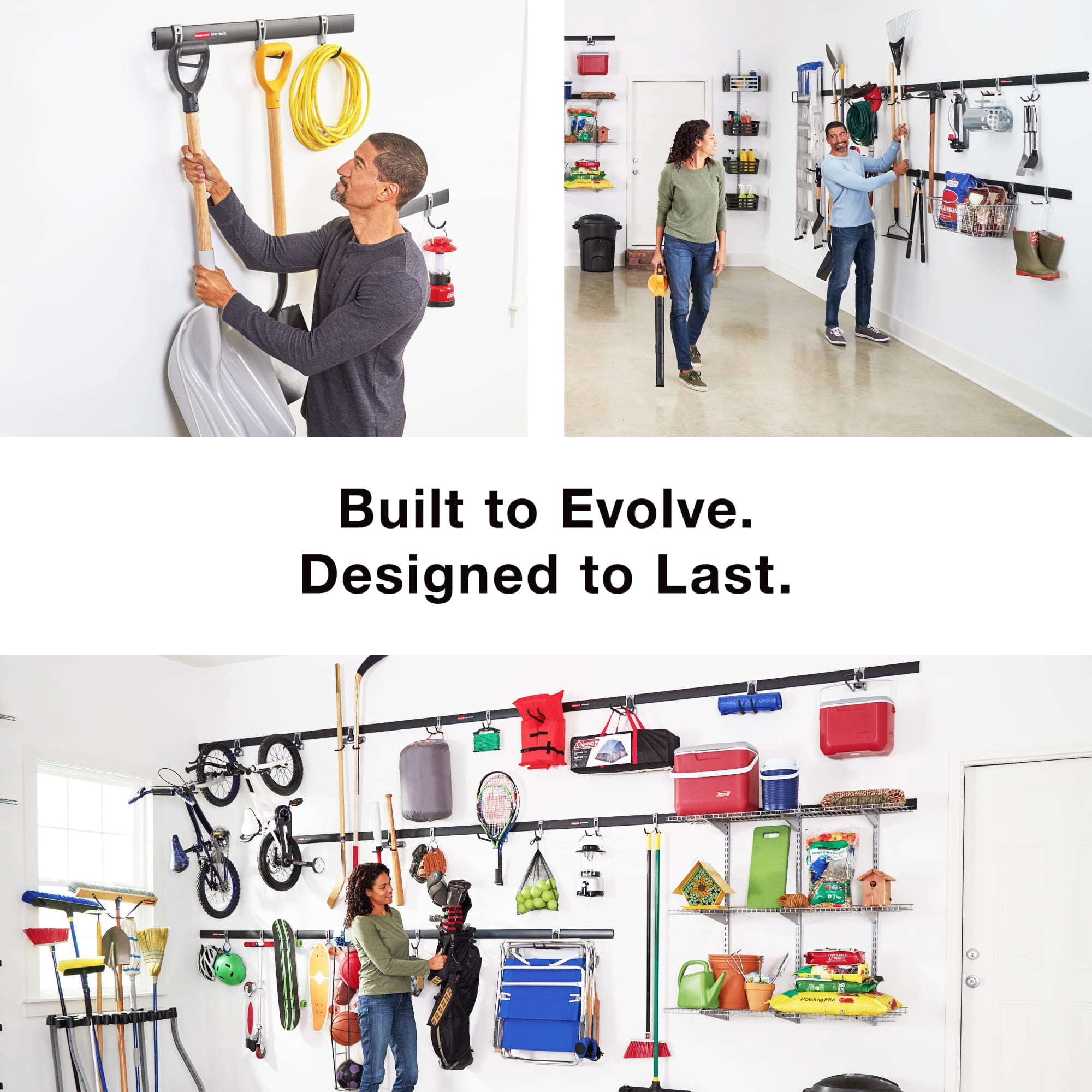 Rubbermaid Garage FastTrack 8-Piece Small Kit, Black/Grey - Image 7