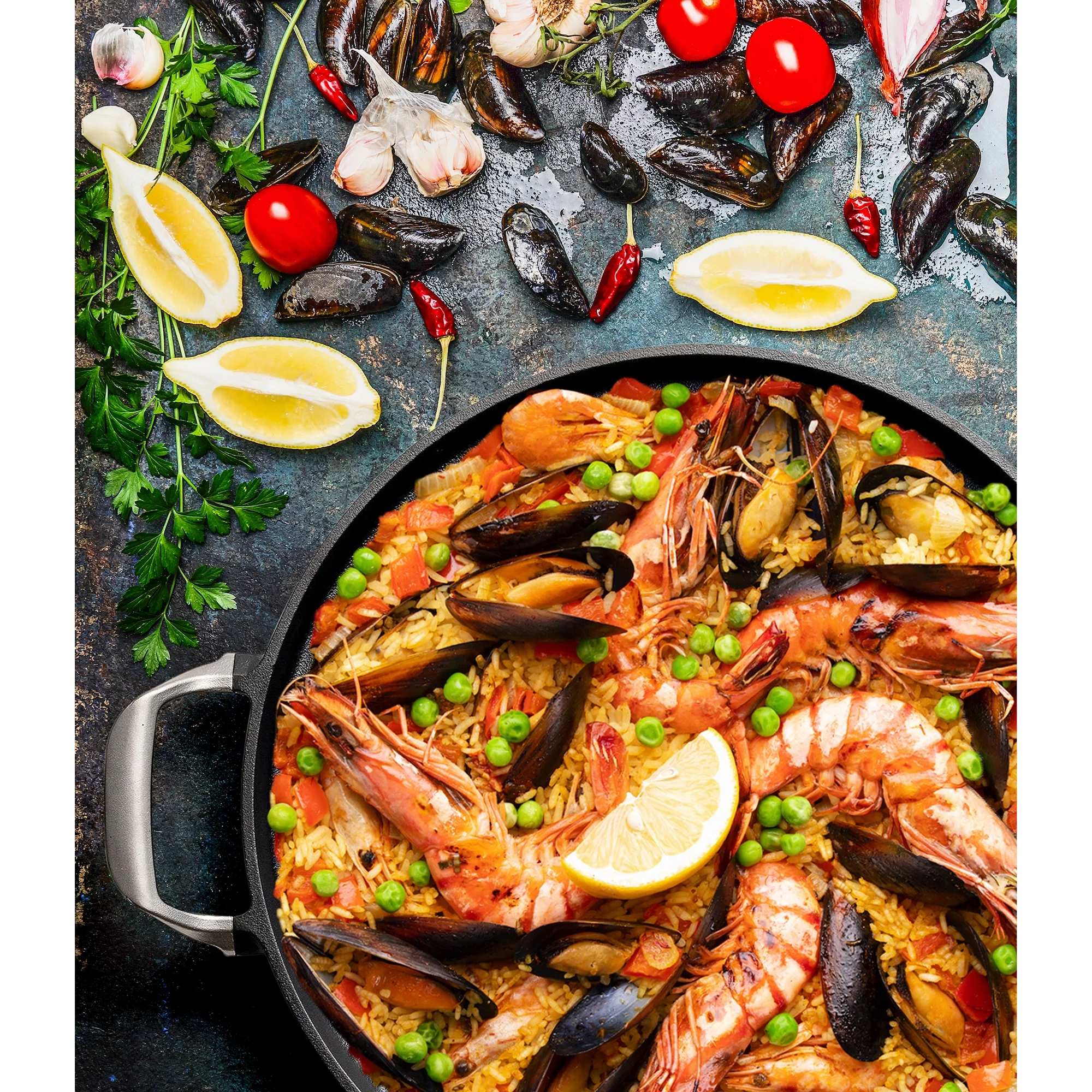 Outset 18.15 in Round Oven-safe Cast Iron Grill Pan - Image 5