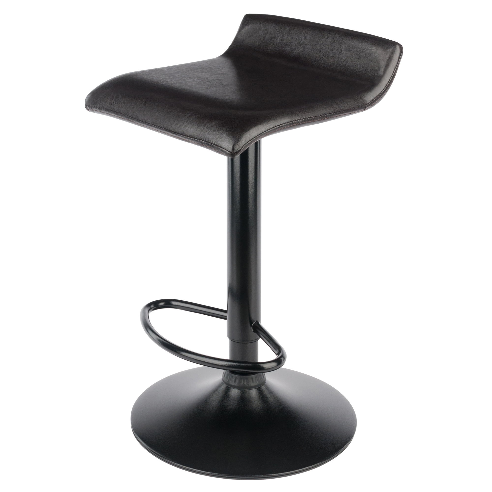 Winsome Wood Paris 2-Pc Adjustable Swivel Stool Set, Black & Espresso Finish - Image 2