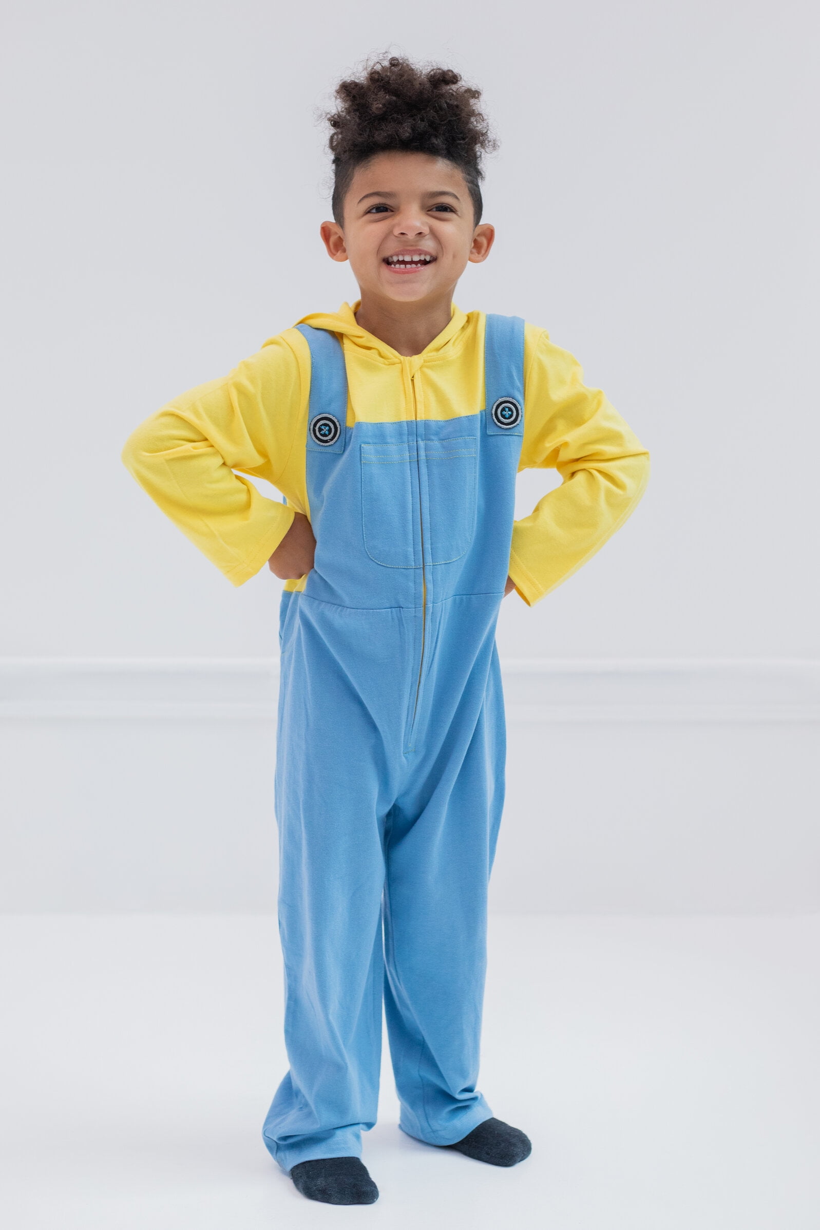 Despicable Me Minions Toddler Boys Zip Up Costume Coverall Toddler to Big Kid - Image 4