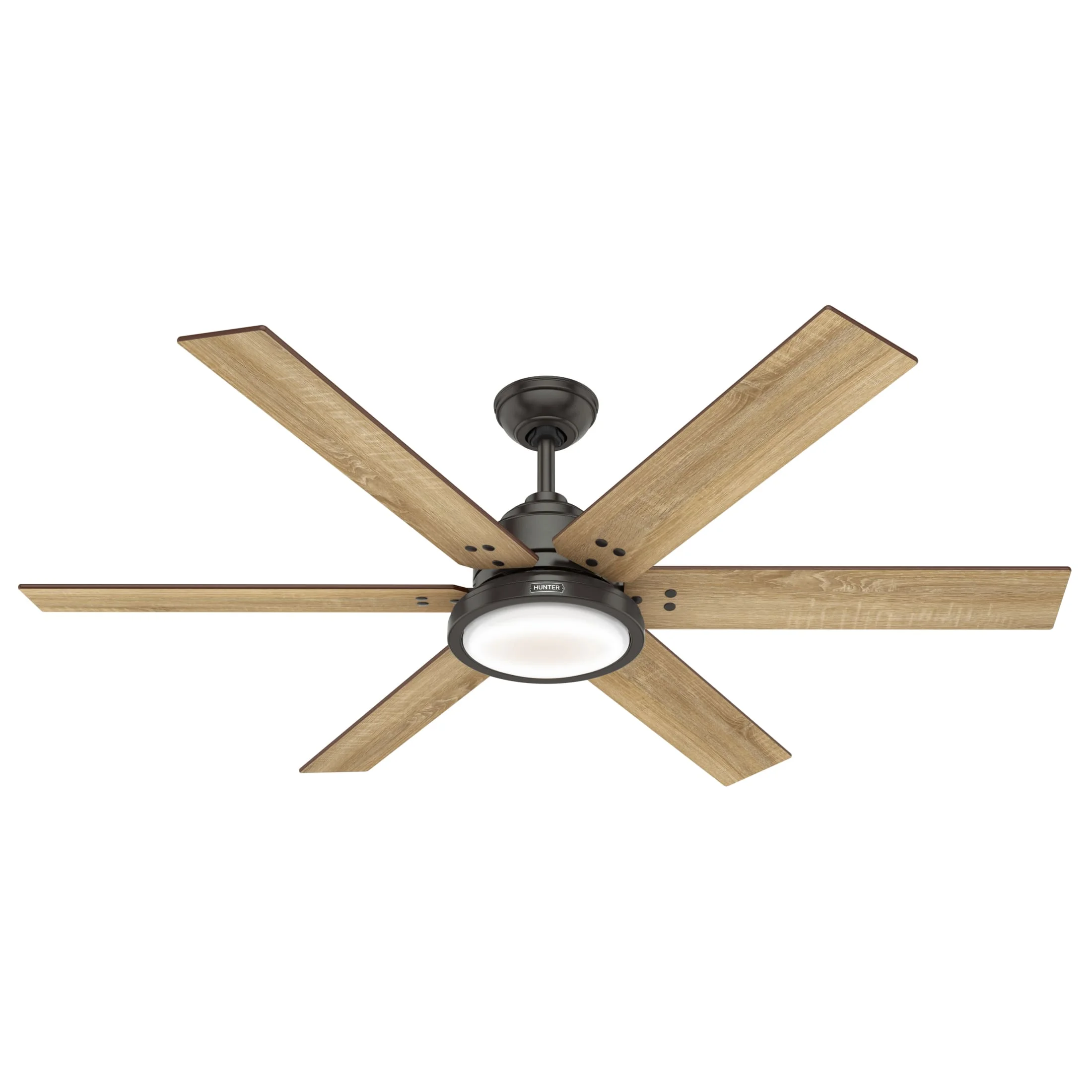 Hunter - Warrant Indoor Ceiling Fan With Light, Wall Control, 60-inch, Noble Bronze, Casual-style, 6-speed, Energy Star, 59461, for living rooms, bedrooms, home offices, kitchens - Image 15