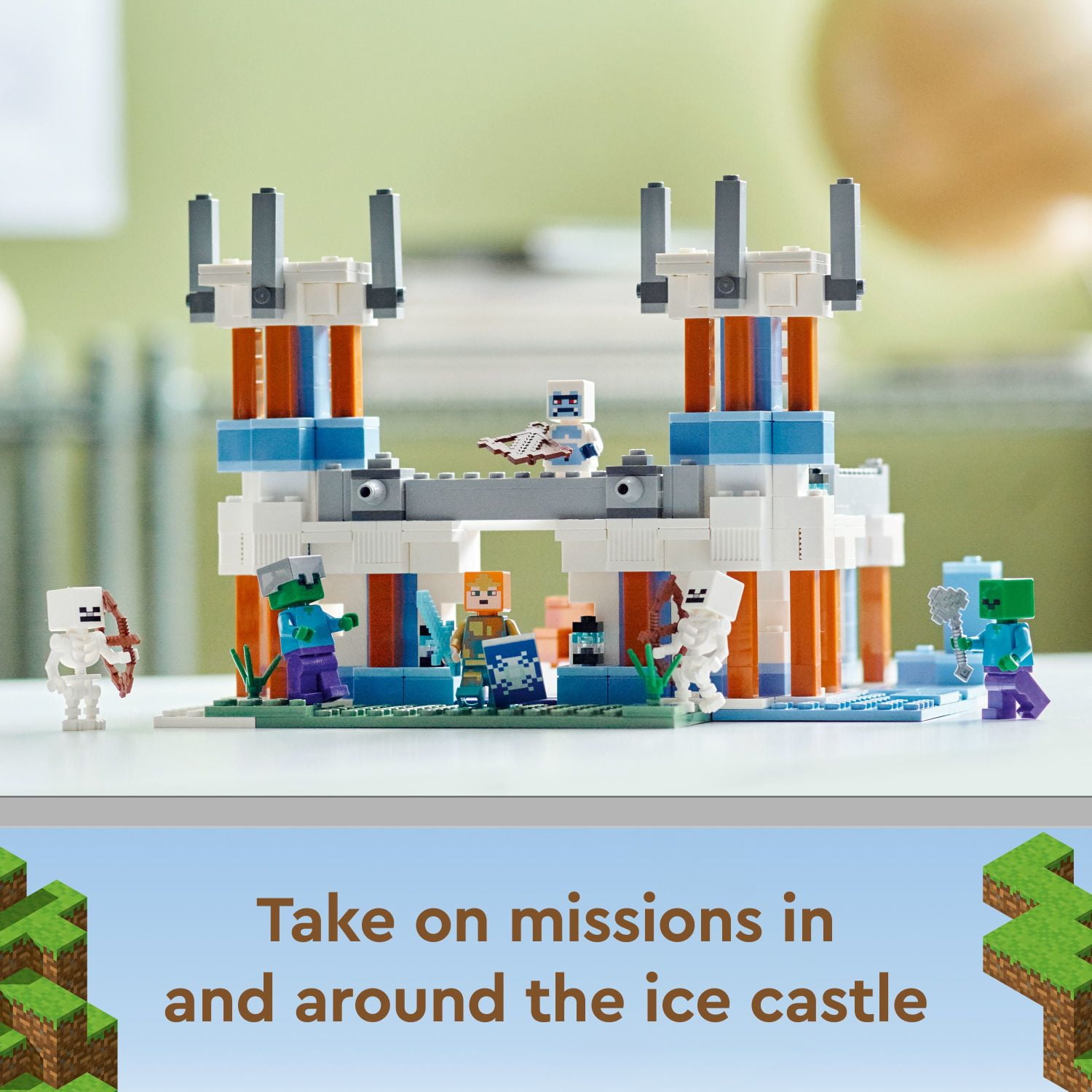 LEGO Minecraft The Ice Castle Toy with Zombie and Skeleton Mobs Figures, 21186 Birthday Gift Idea for Kids, Boys and Girls Ages 8 Plus - Image 7