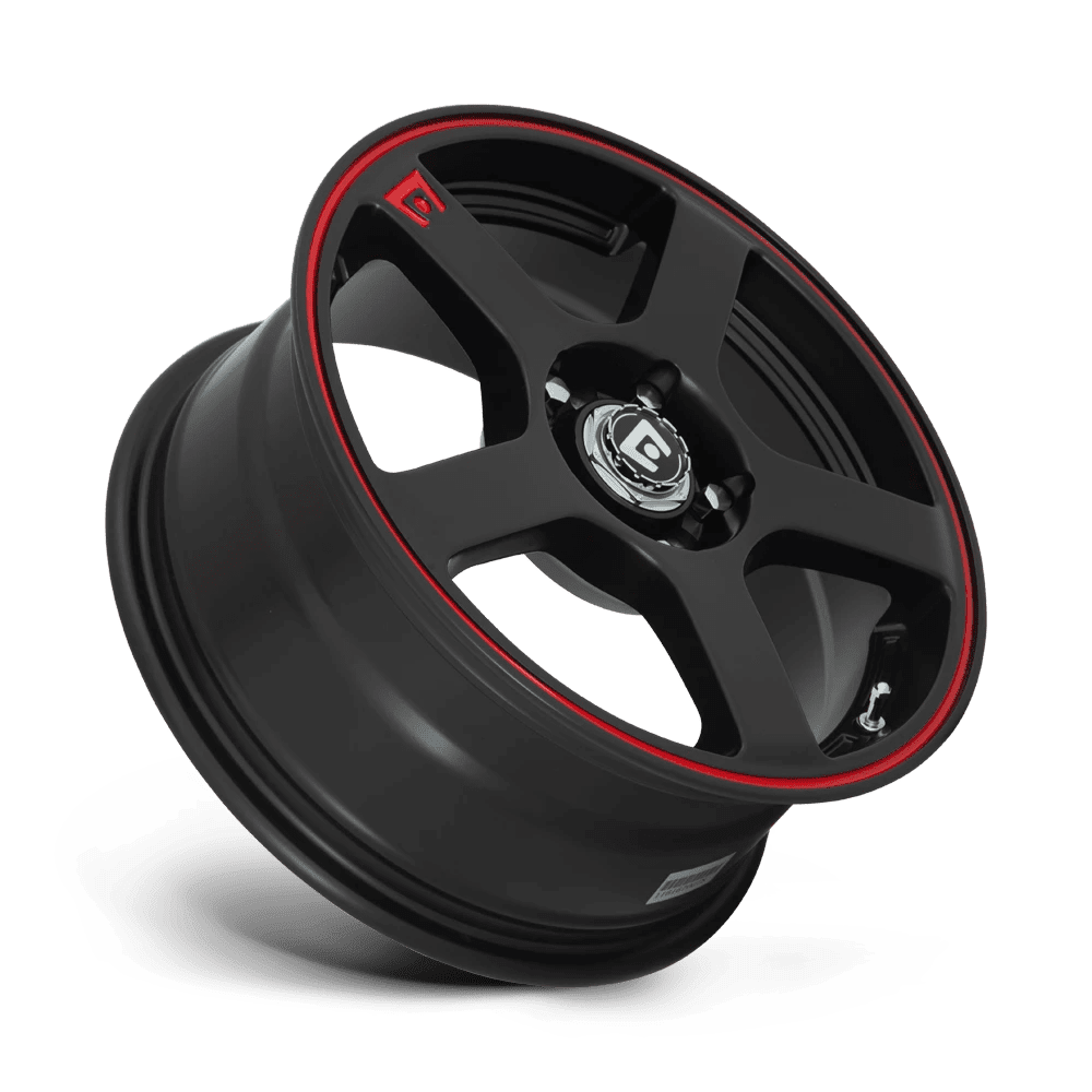 Motegi Aluminum Rim MR116 FS5 18X8in Matte Black Red Racing Stripe Finish, MR11688001745 - Image 3