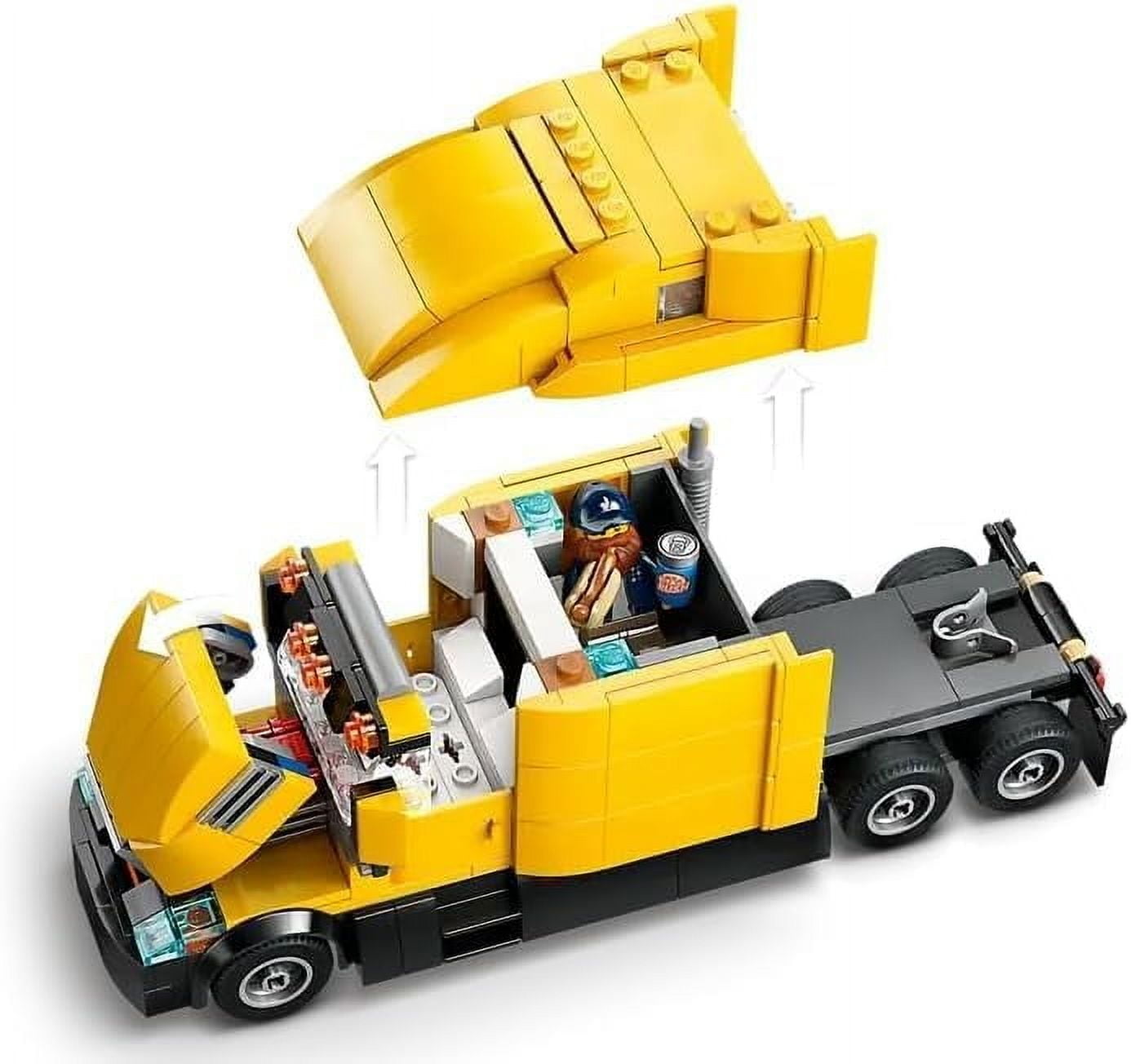 LEGO City Yellow Delivery Truck Toy, Comes with a Semitruck Model, Forklift and 4 Minifigures for Pretend Play, Fun Birthday Gift Idea for Kids' 8 Years Old and Up, 60440 - Image 5