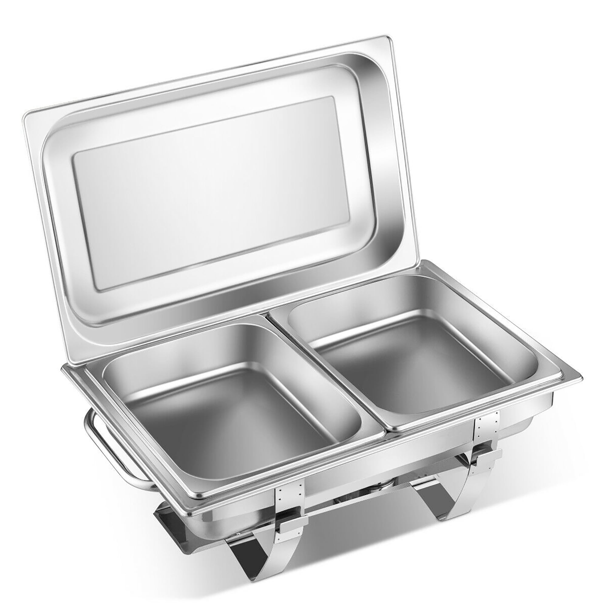 Costway 2 Packs Full Size Chafing Dish 9 Quart Stainless Steel Rectangular Chafer Buffet - Image 6