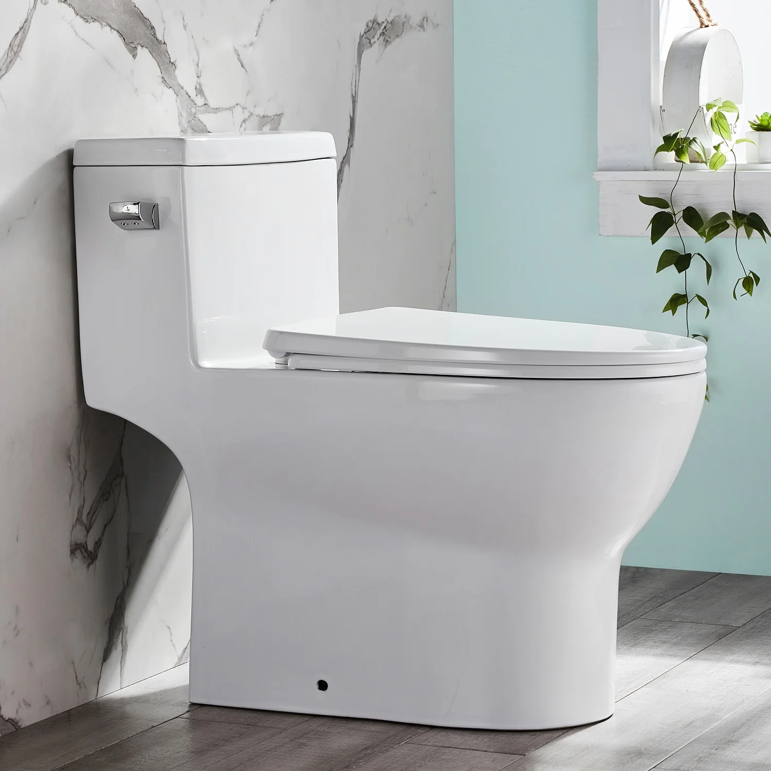 DeerValley DV-1F52626W ADA One-Piece Toilet Left Handle 1.28 GPF Water Efficient Elongated Comfort Seat Height - Image 8