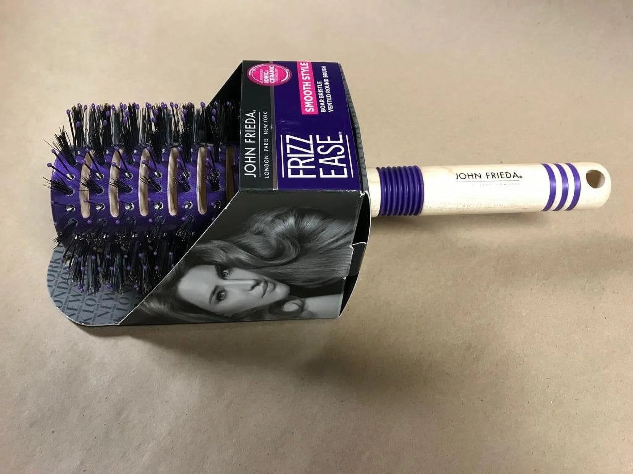 John Frieda Frizz Ease Boar Bristle Vented Round Brush - Image 2